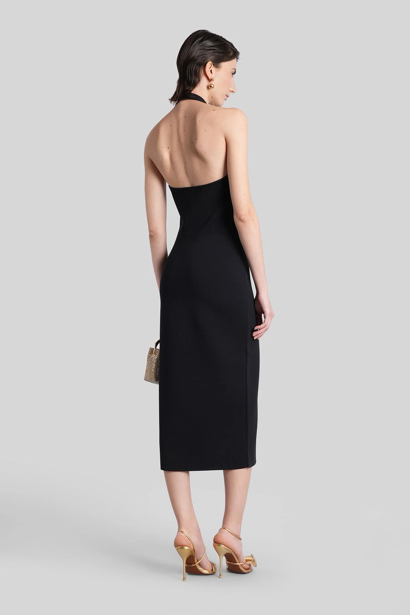 Vianna Long dress in black Rayon - Image 8