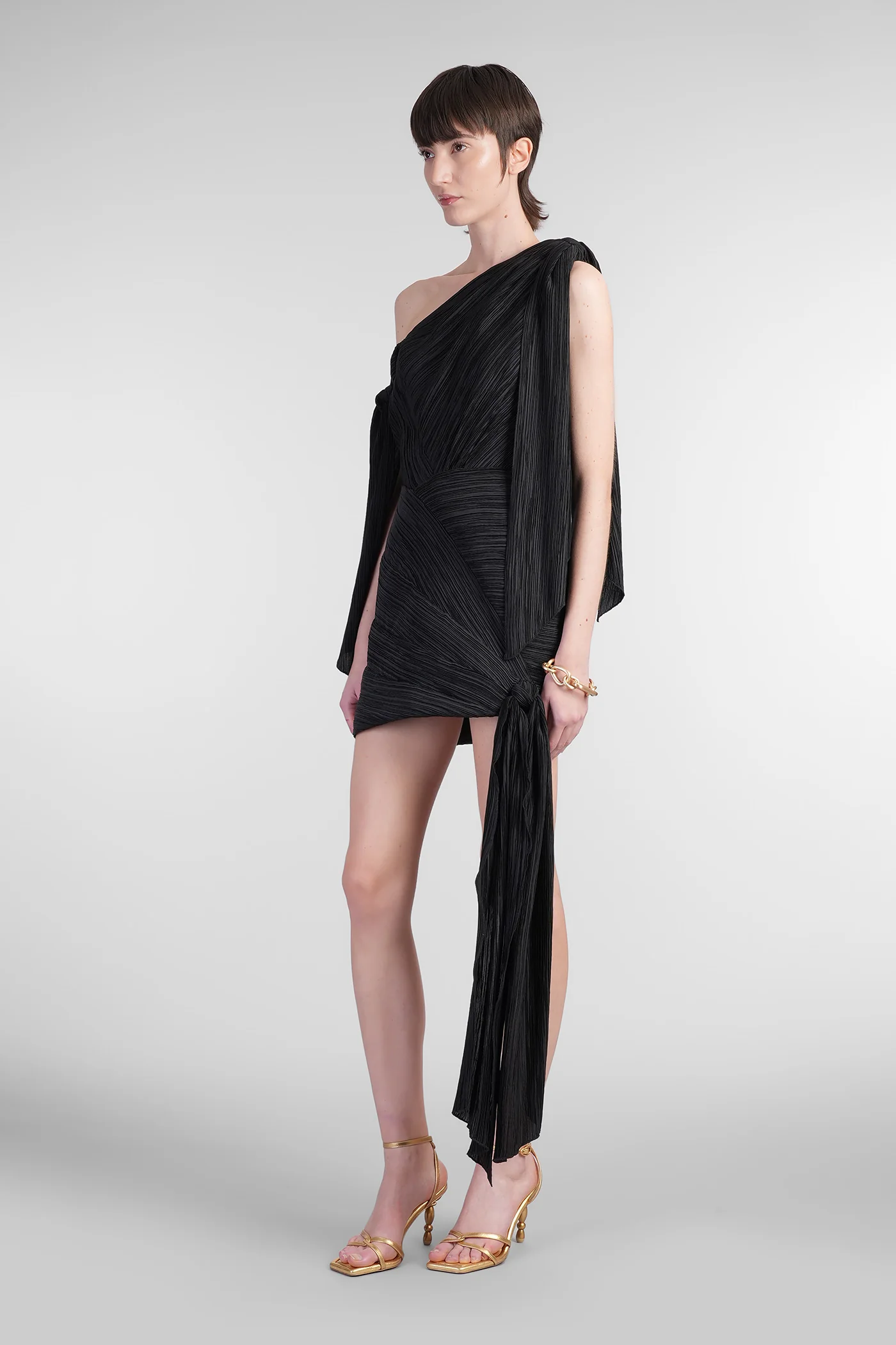 Wonder Mini dress in black polyester - Image 4