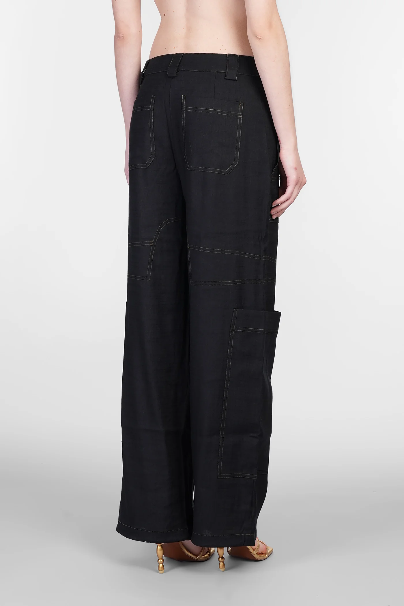 Wynn Pants in black linen - Image 3