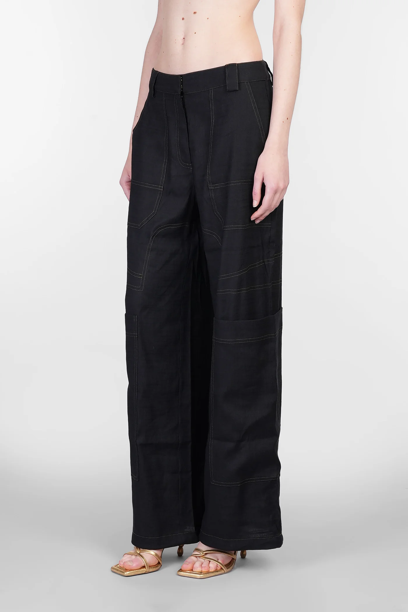 Wynn Pants in black linen - Image 4
