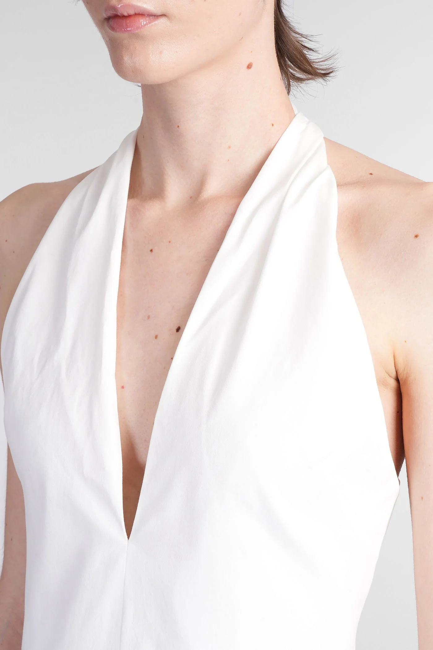 Zenobia Mini dress in white cotton - Image 5