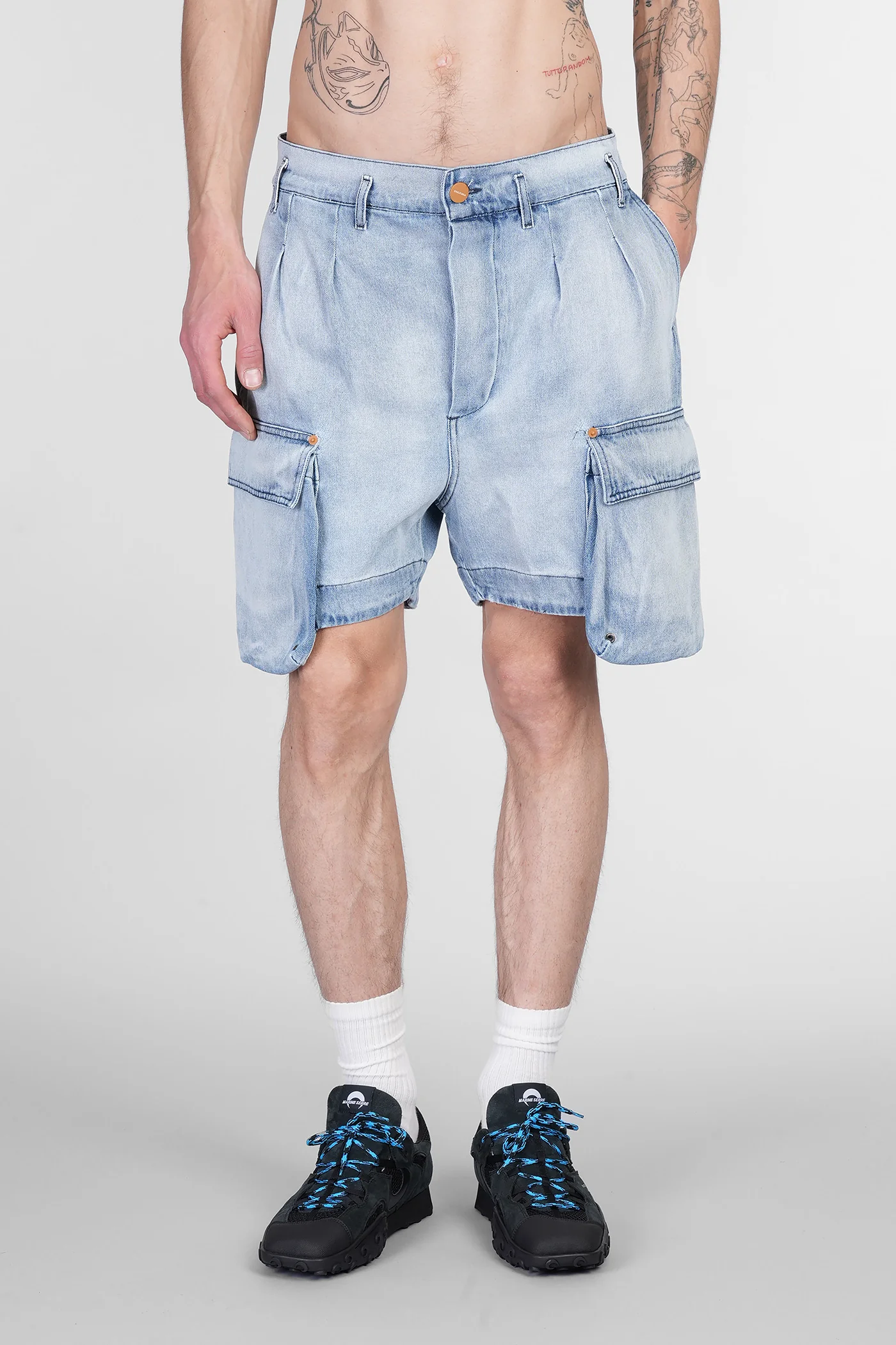 Shorts in blue cotton