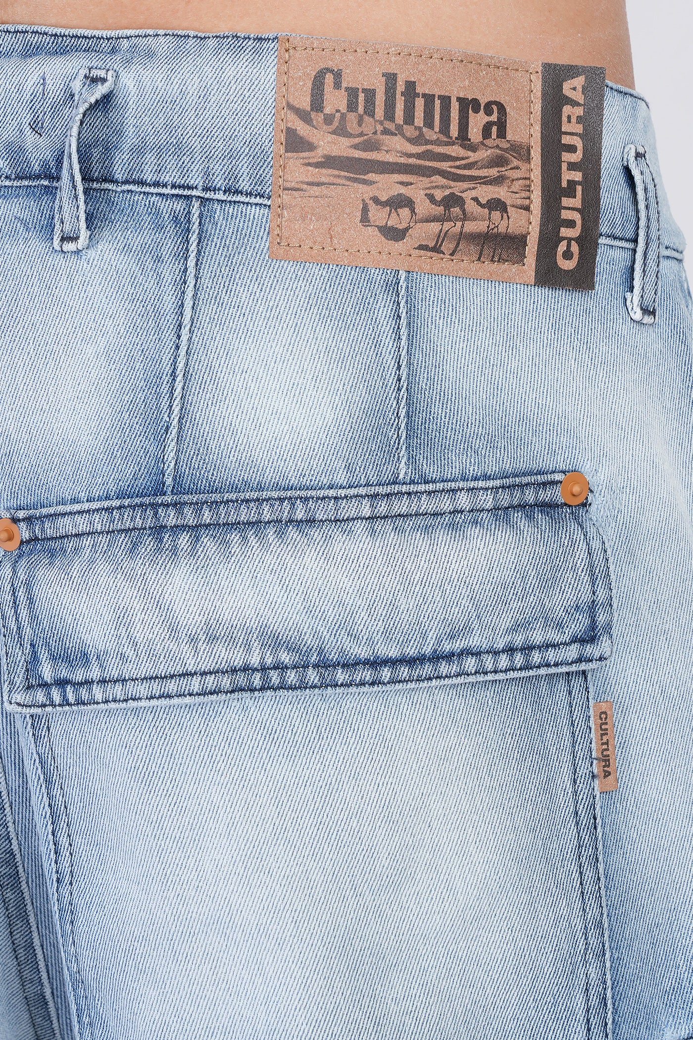 Shorts in blue cotton - Image 5