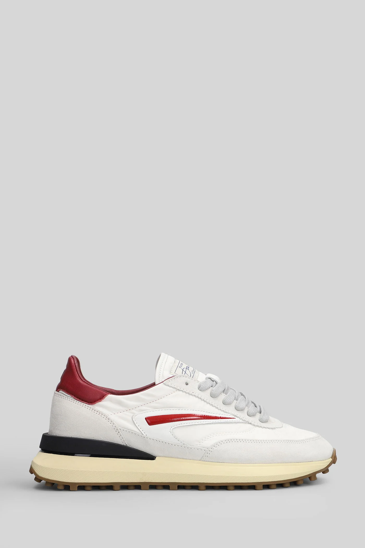 Athletica  Nylon Sneakers in white Suede and fabric