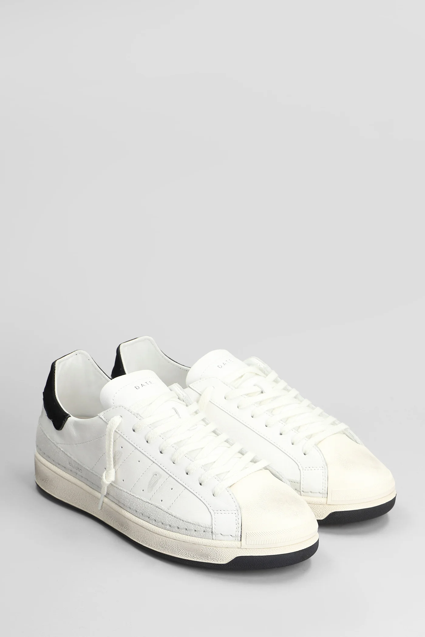 Base Used Sneakers in white leather - Image 2