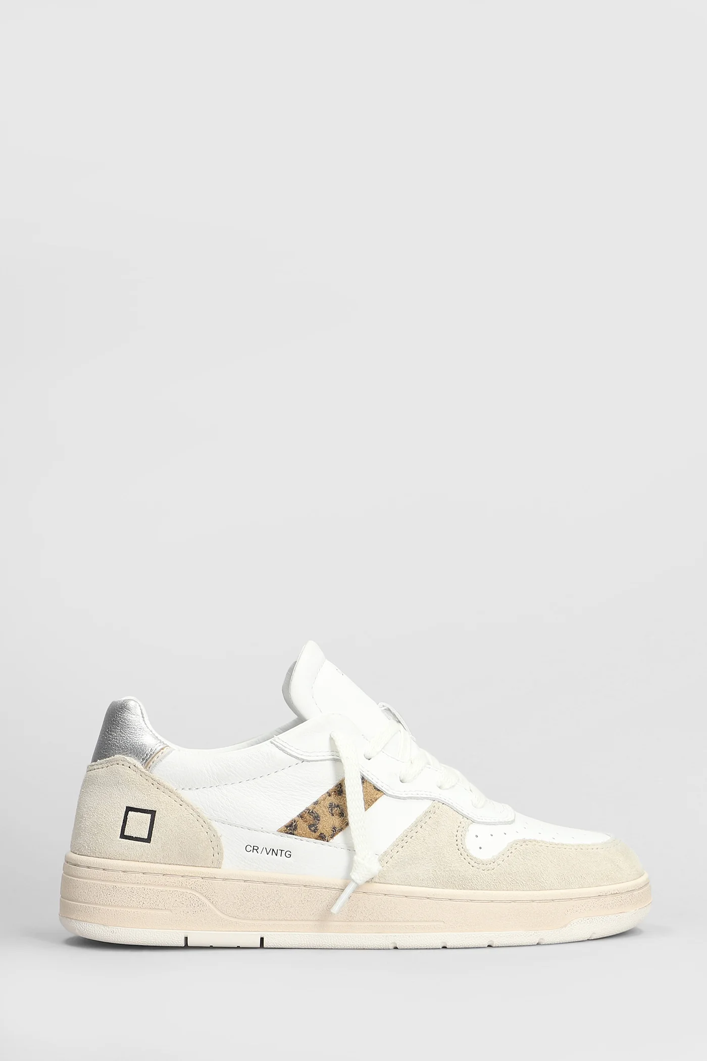 Court 2.0 Sneakers in white suede and leather