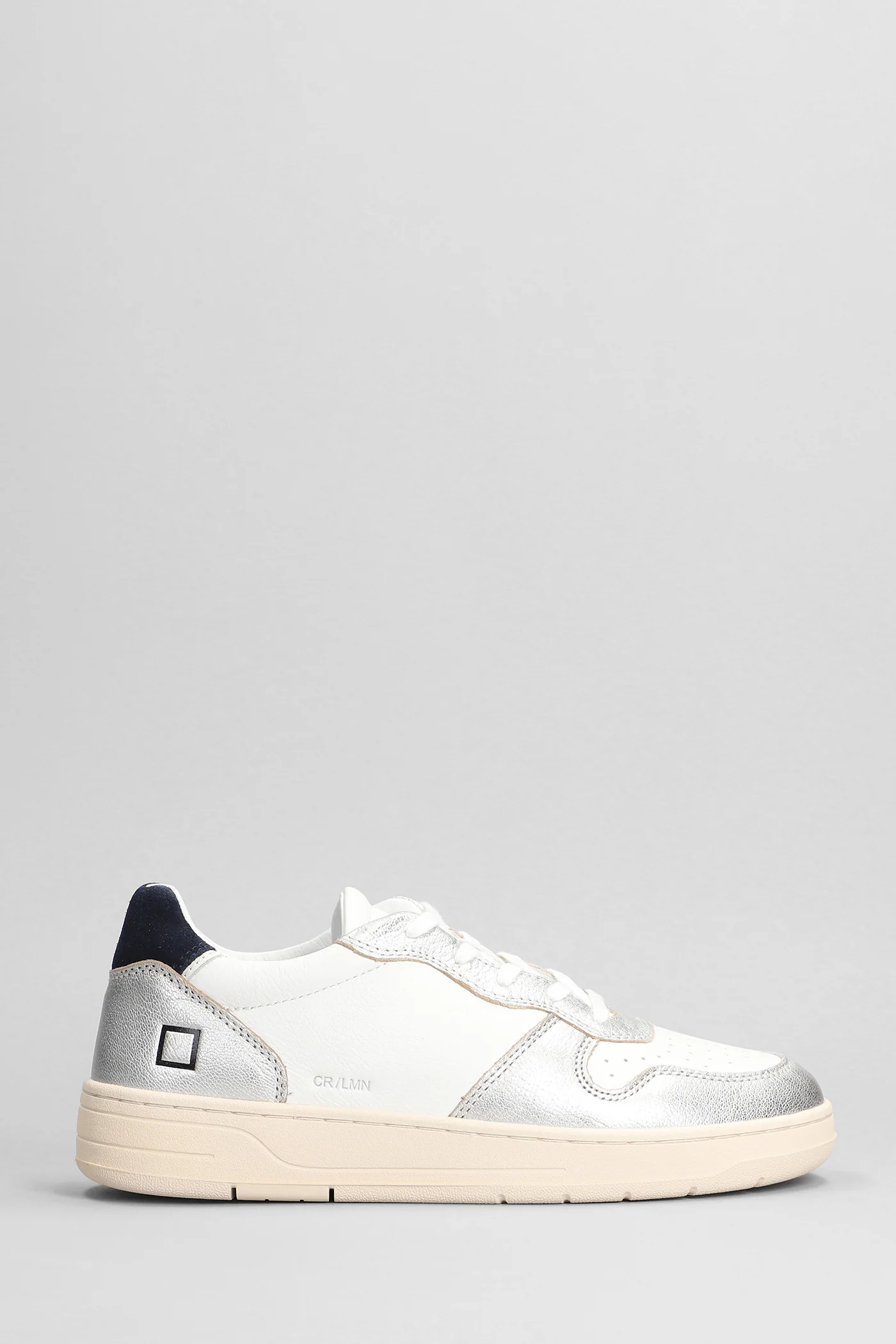 Court Laminated Sneakers in white leather