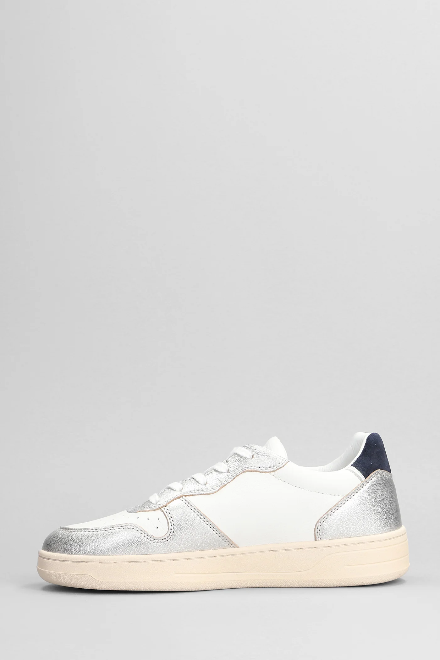 Court Laminated Sneakers in white leather - Image 3