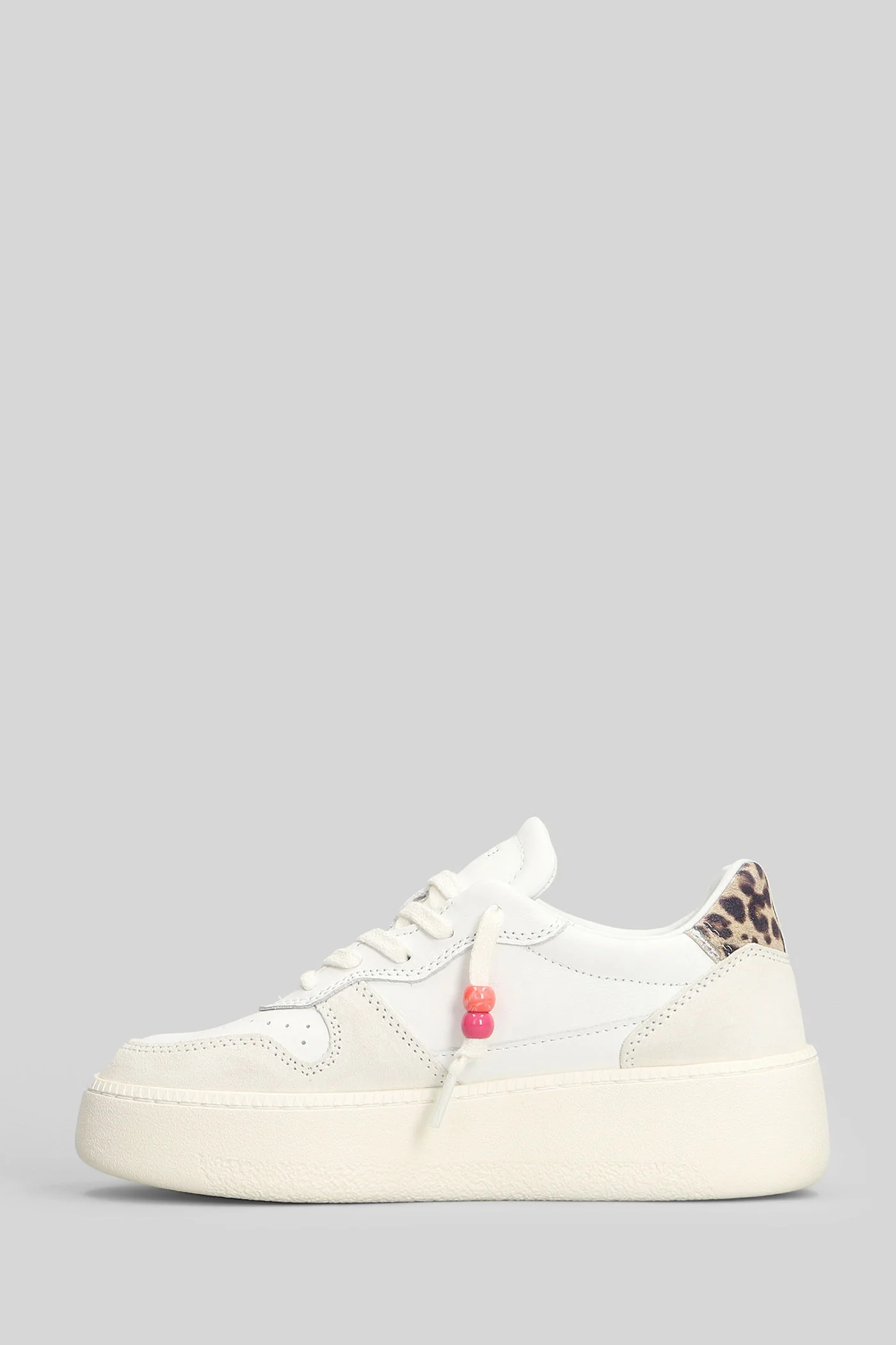Court Platform Vinta Sneakers in white suede and leather - Image 3