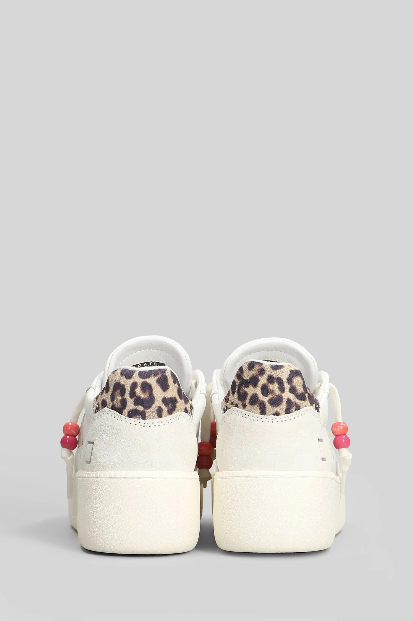 Court Platform Vinta Sneakers in white suede and leather - Image 4
