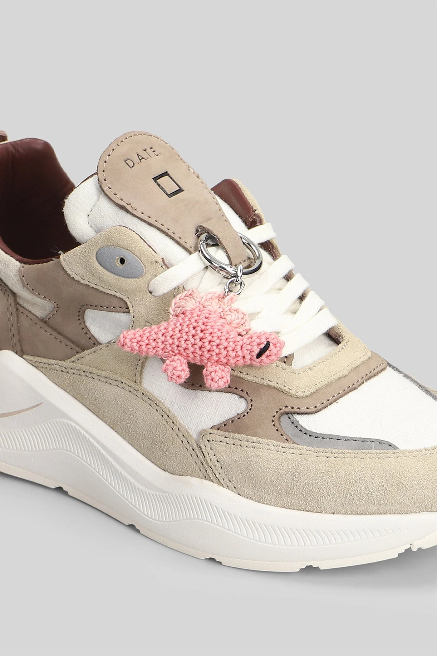 Fuga Linen Sneakers in white Suede and fabric - Image 5