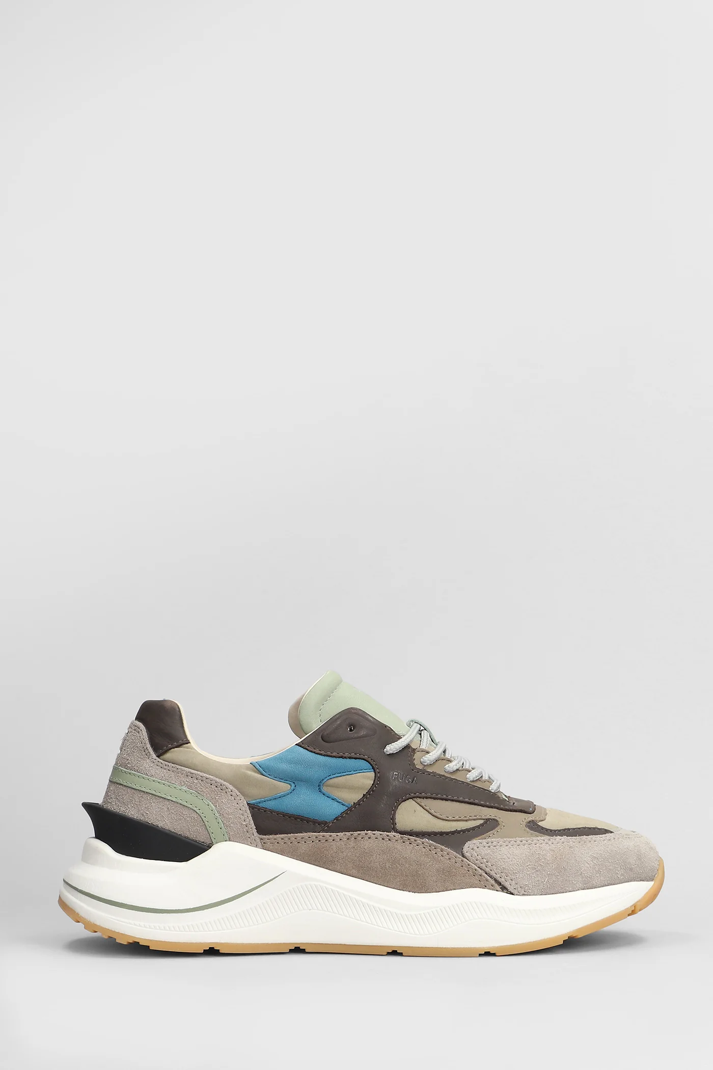 Fuga Sneakers in taupe Suede and fabric