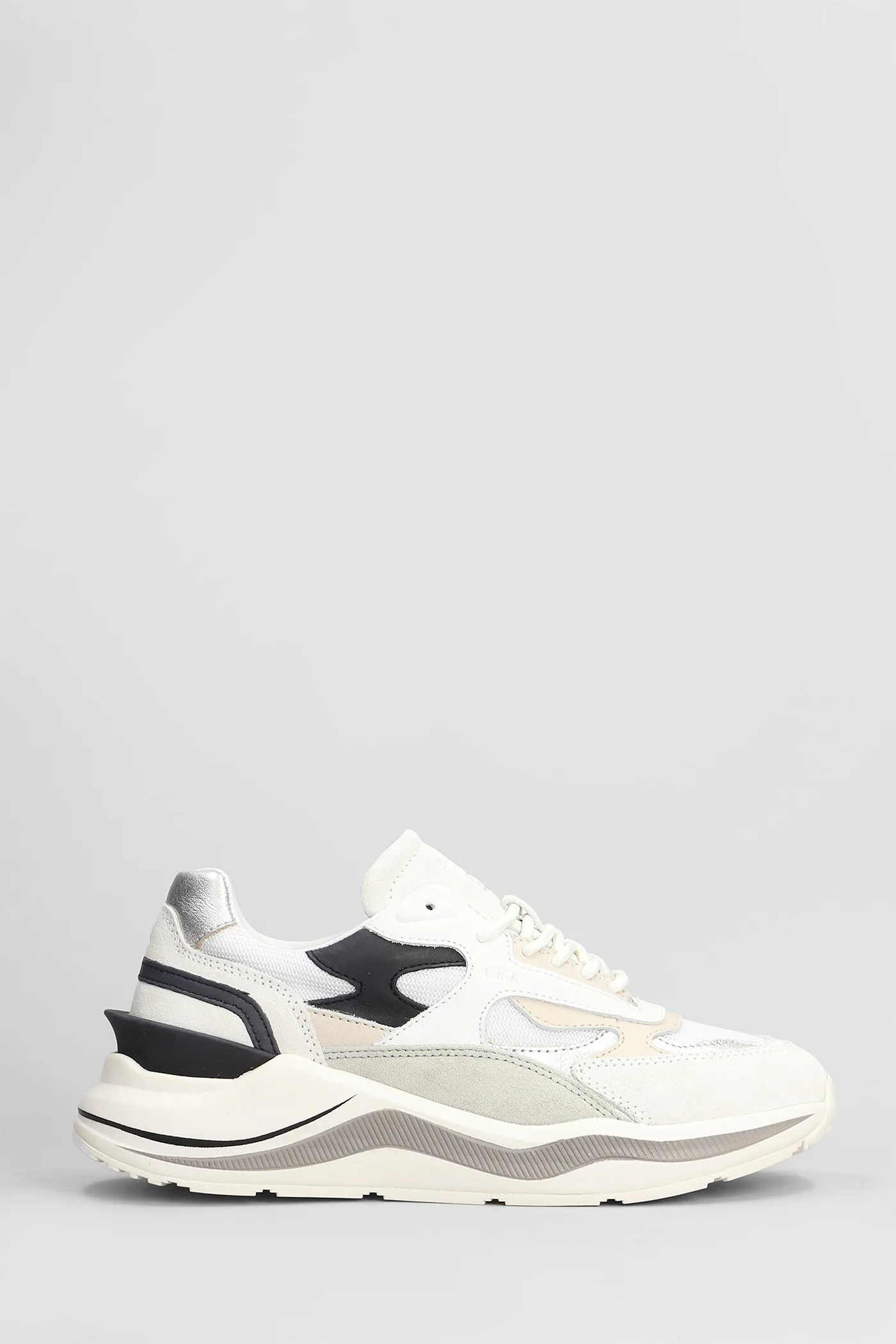 Fuga Sneakers in white Suede and fabric