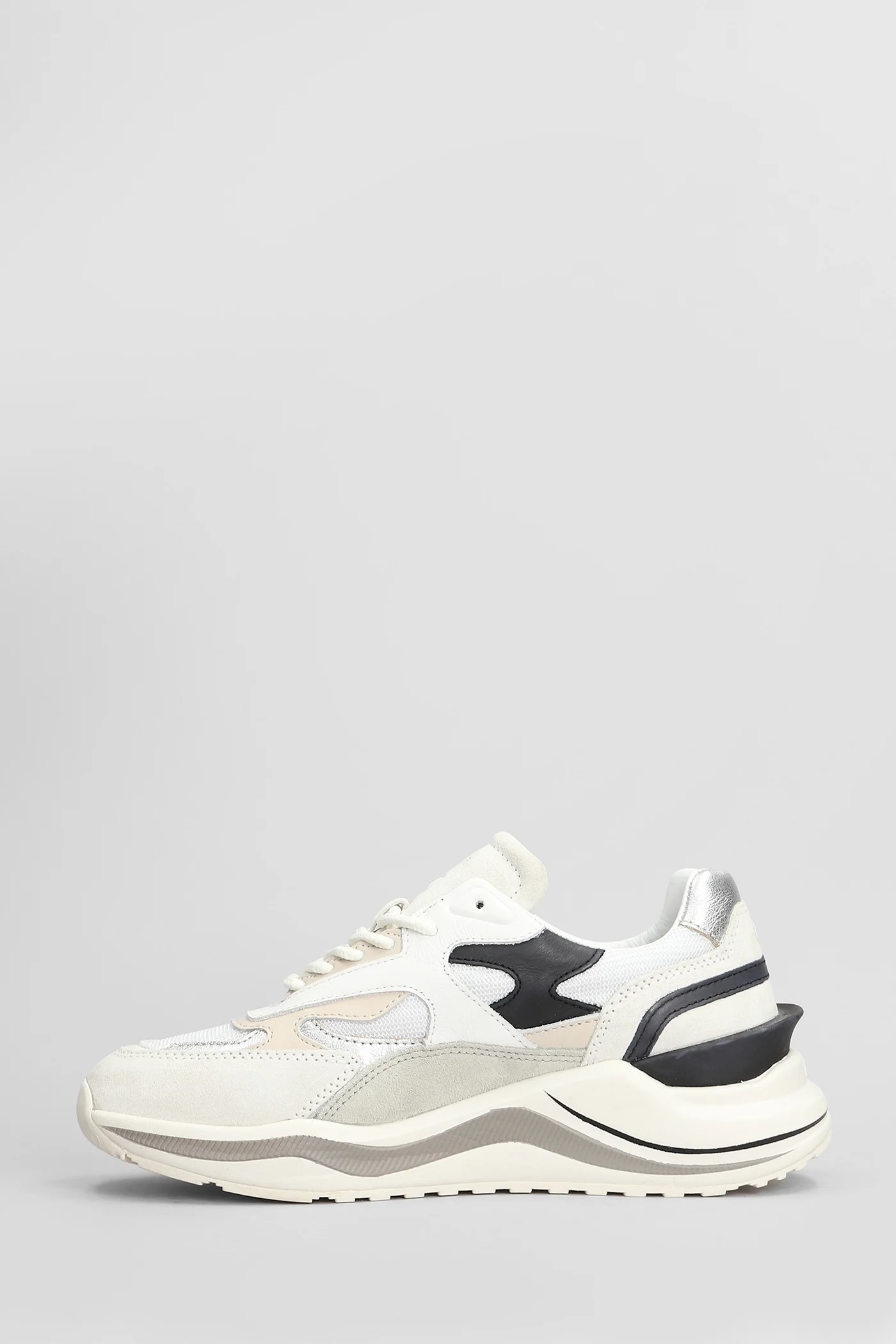 Fuga Sneakers in white Suede and fabric - Image 3