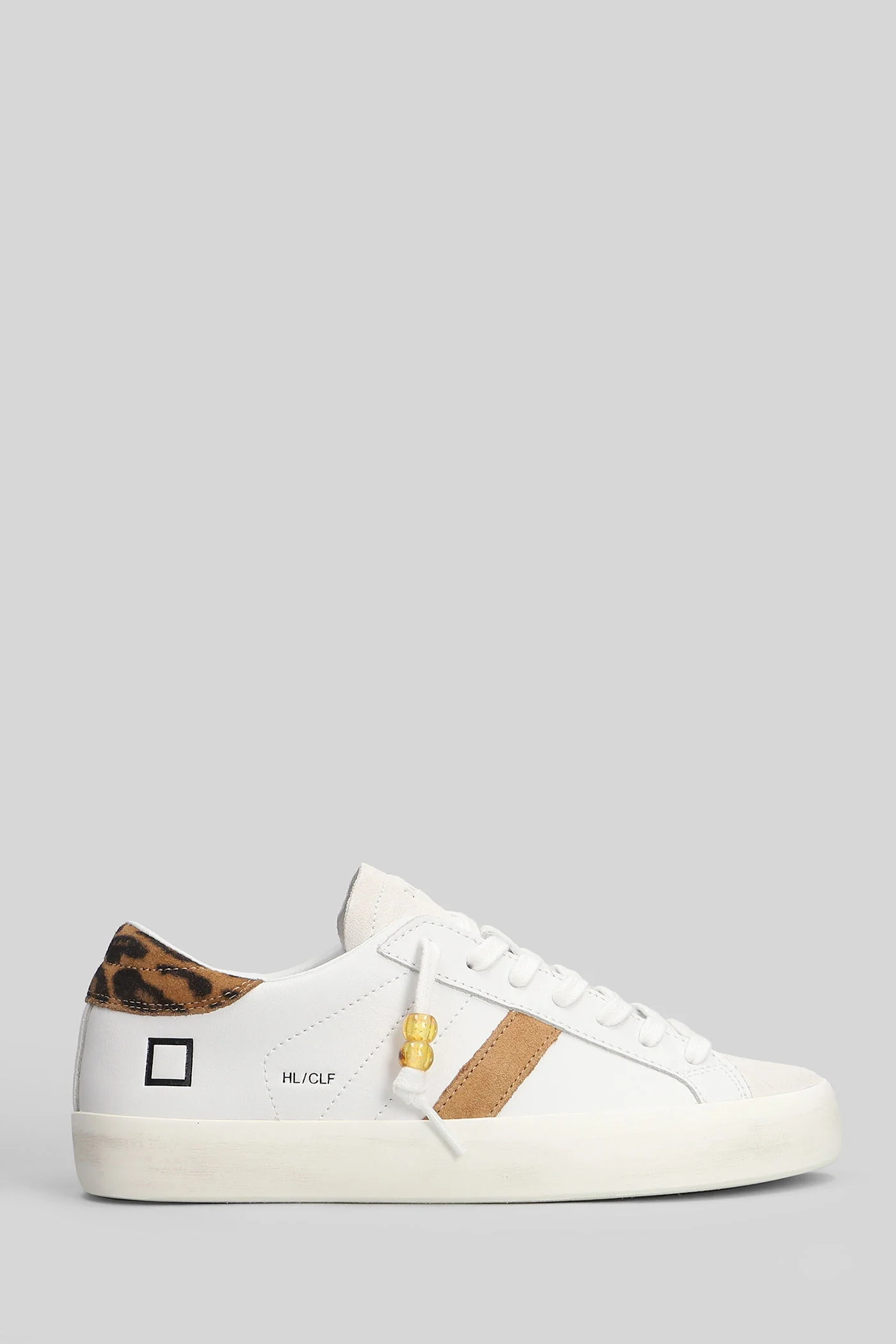 Hill Low Calf Sneakers in white suede and leather