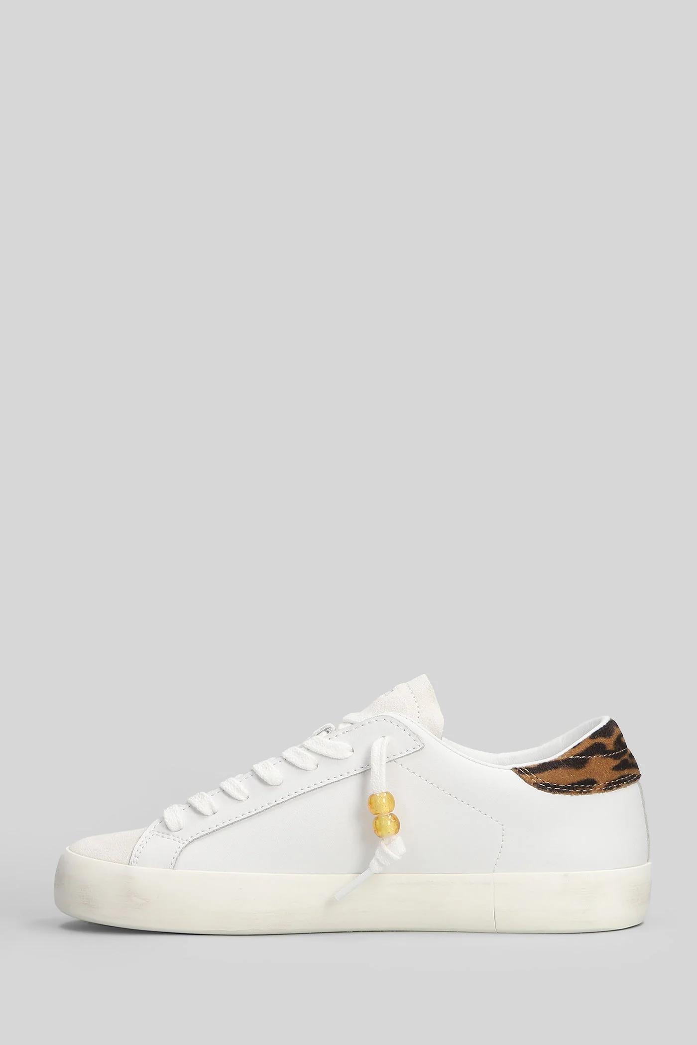 Hill Low Calf Sneakers in white suede and leather - Image 3