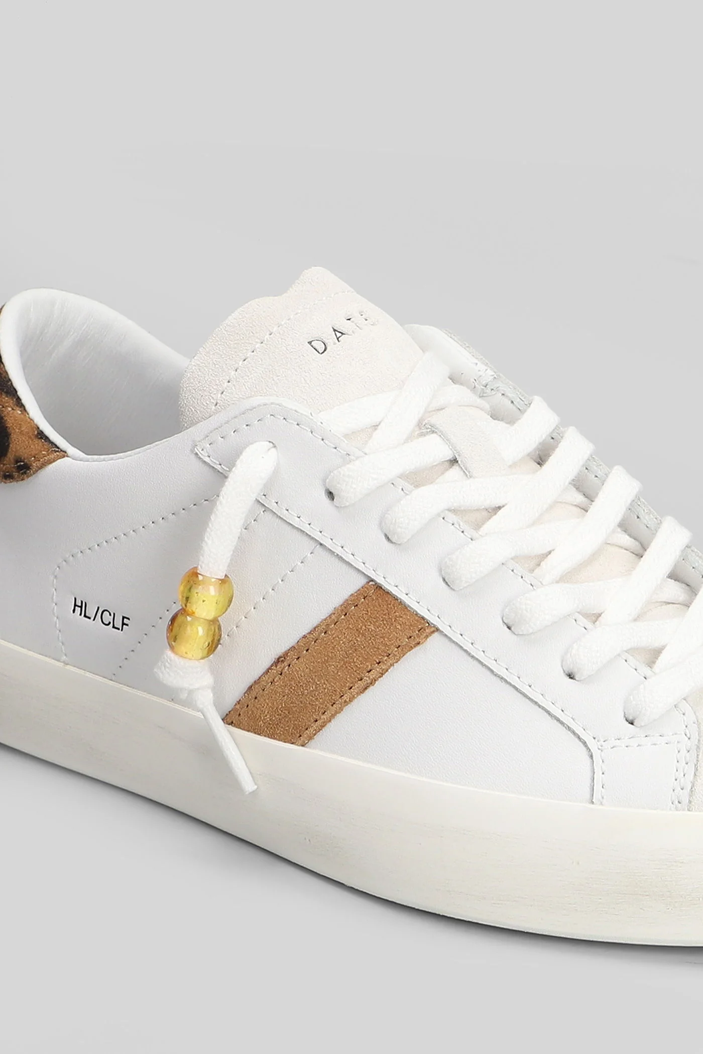 Hill Low Calf Sneakers in white suede and leather - Image 5