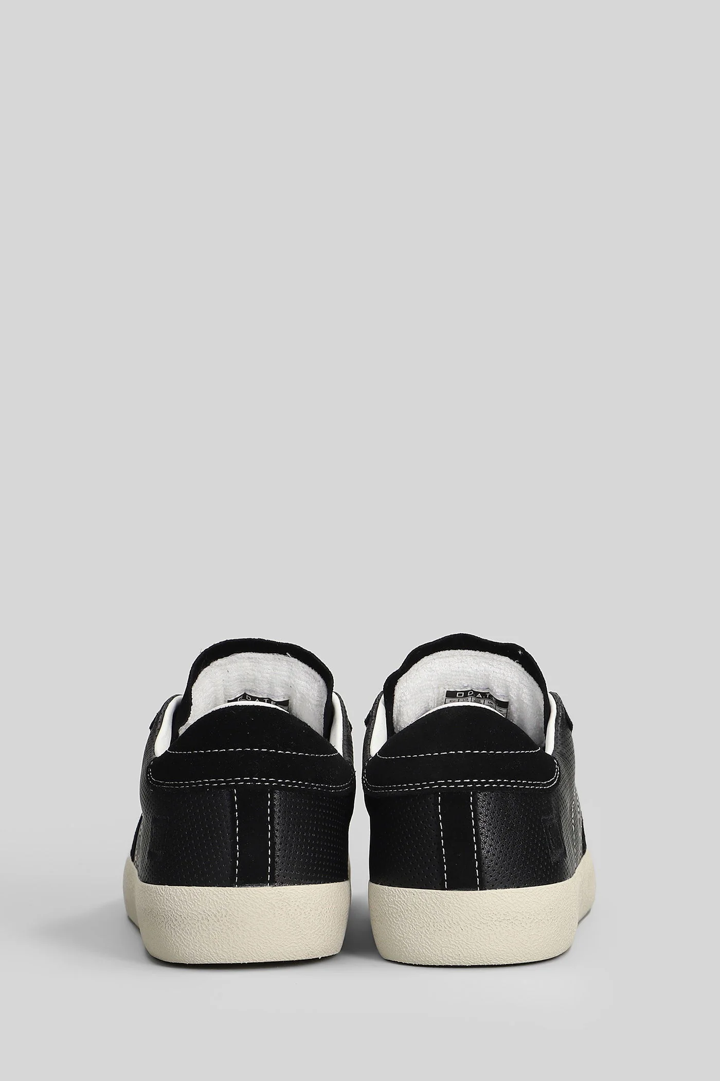 Hill Low Perforated Sneakers in black suede and leather - Image 4
