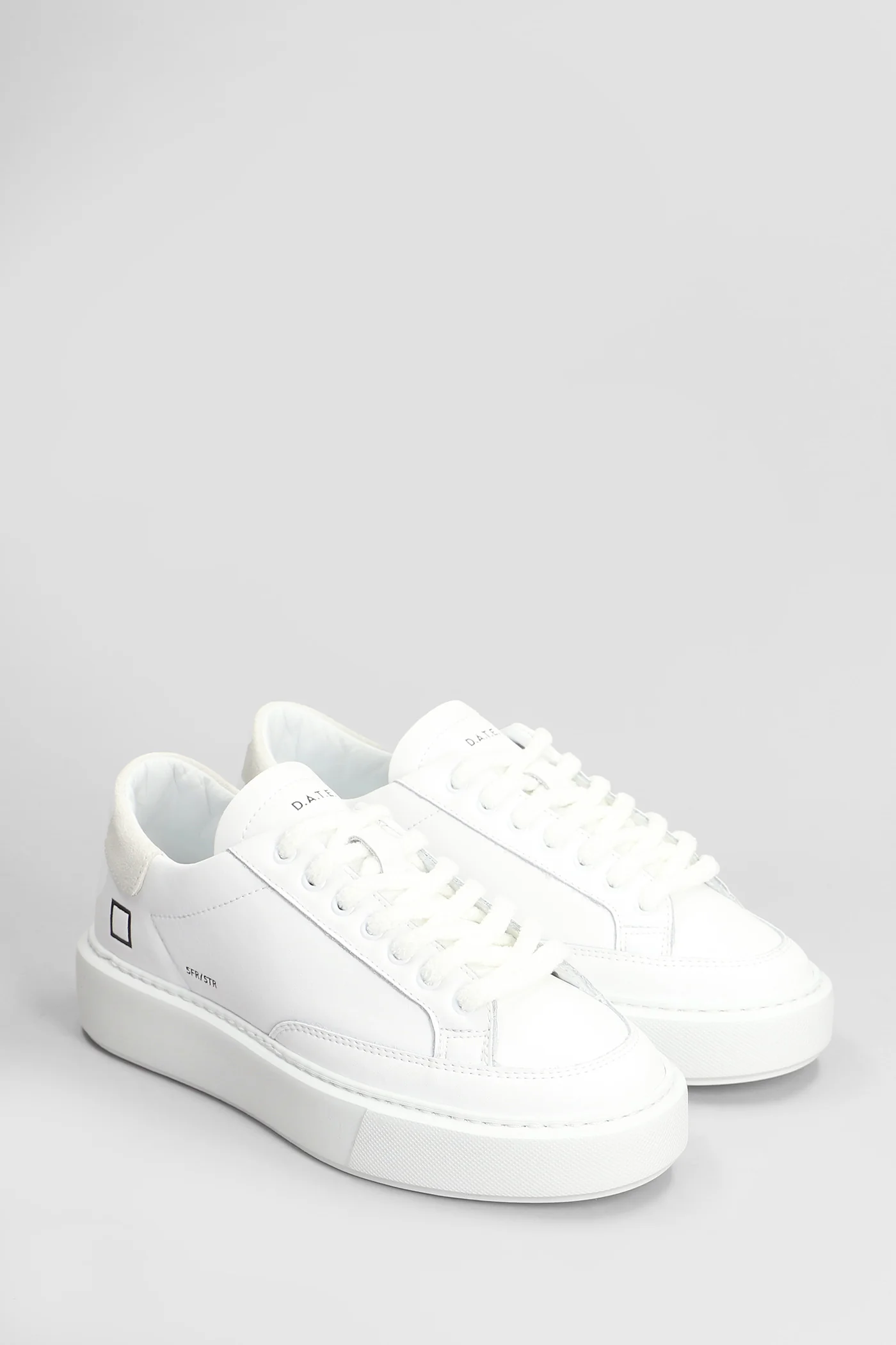 Sfera Stripe Sneakers in white leather - Image 2
