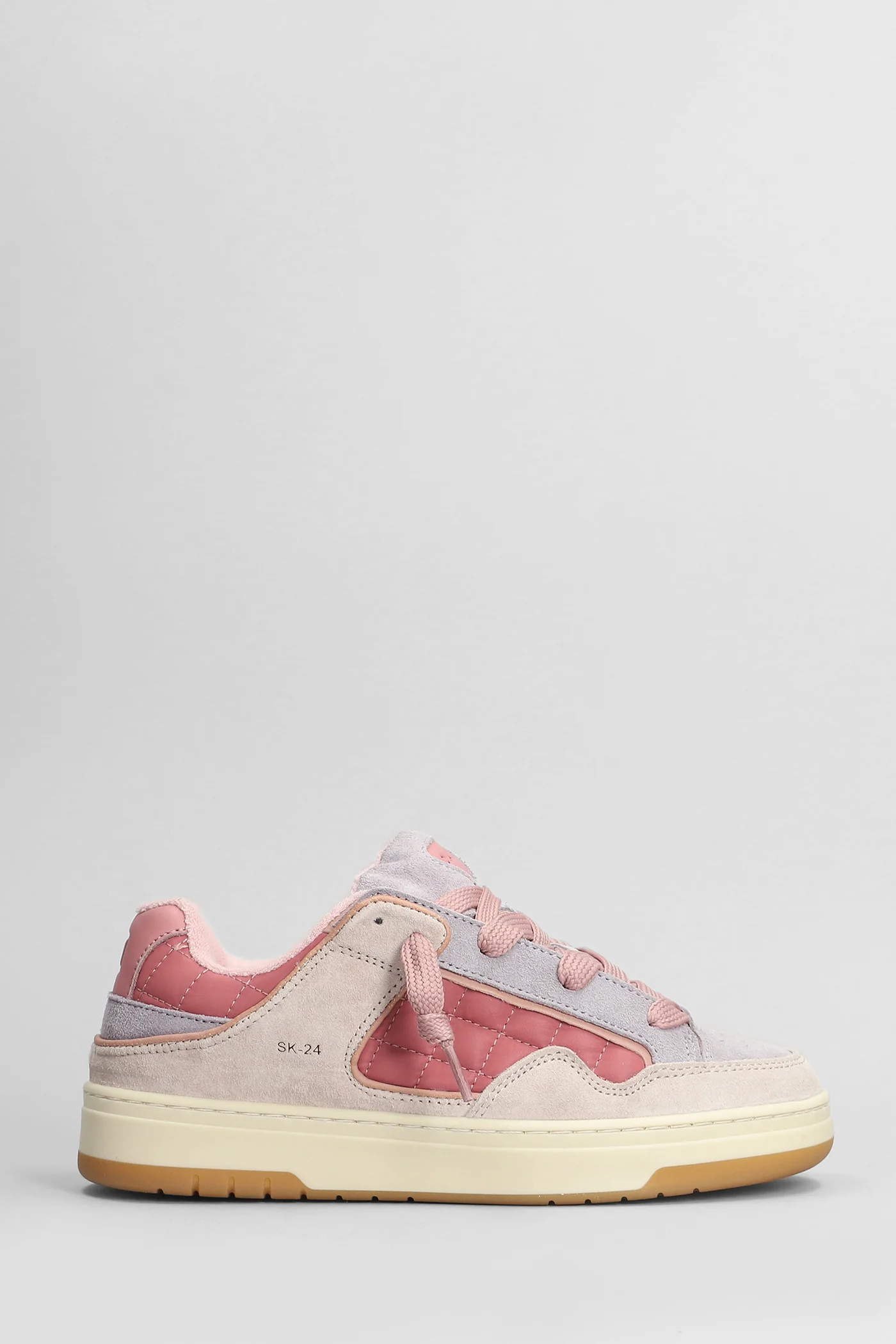 Skate Sneakers in rose-pink Suede and fabric