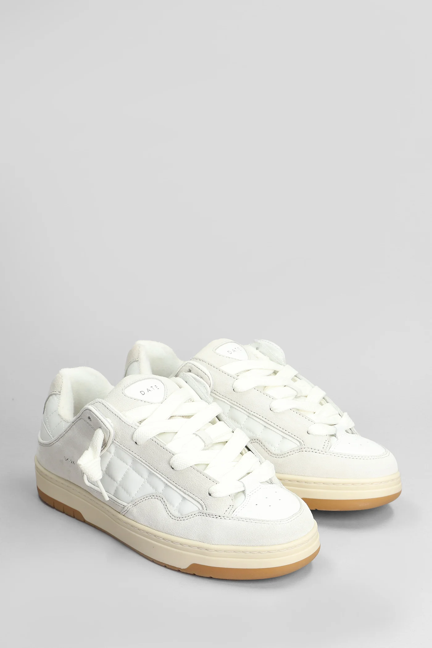 Skate Sneakers in white Suede and fabric - Image 2