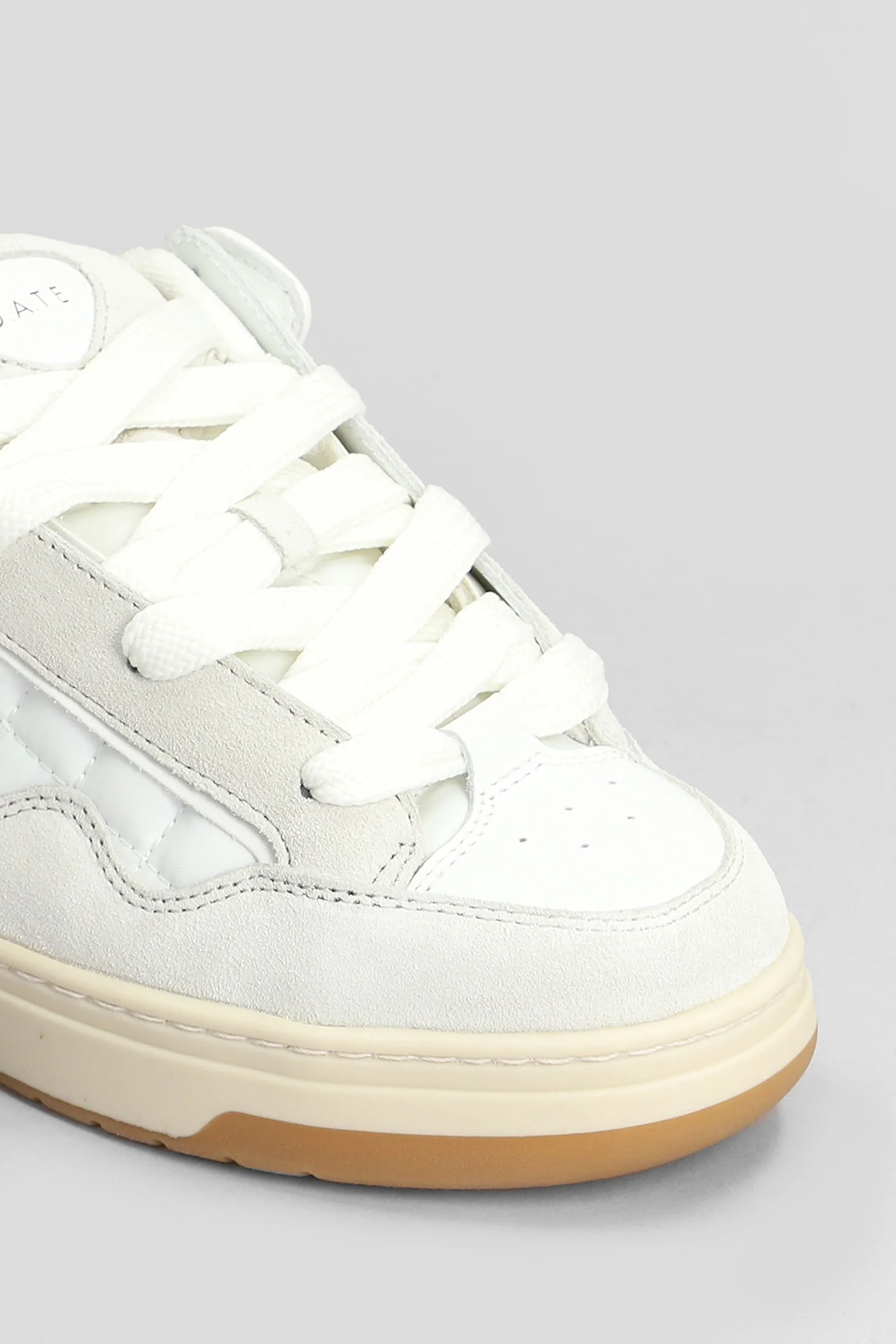 Skate Sneakers in white Suede and fabric - Image 5