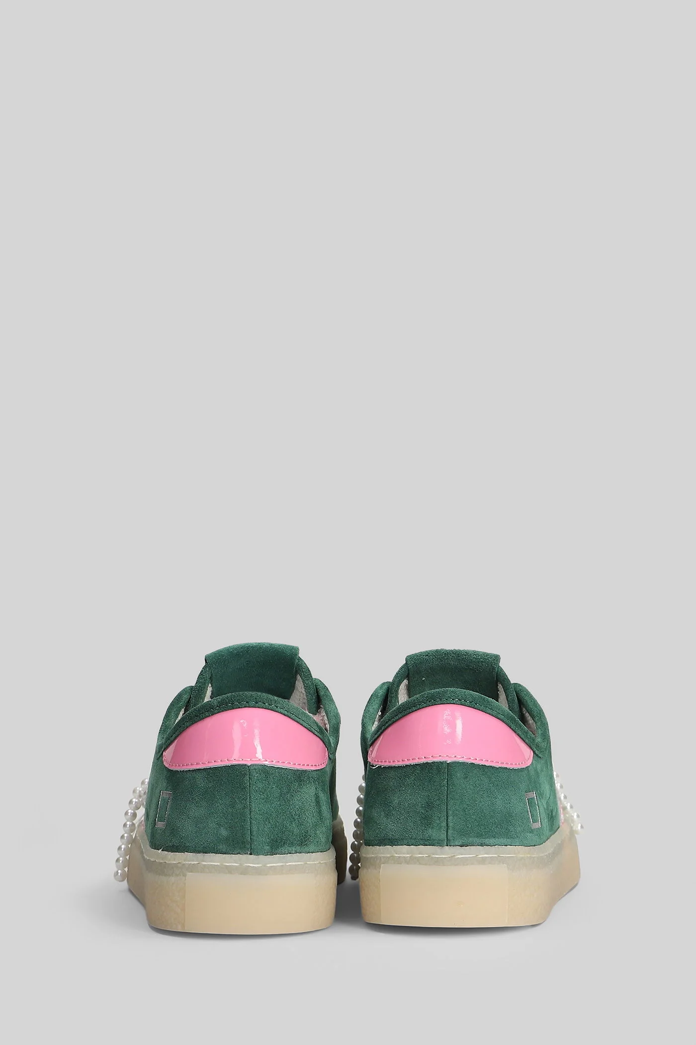 Tender Bow Sneakers in green suede - Image 4