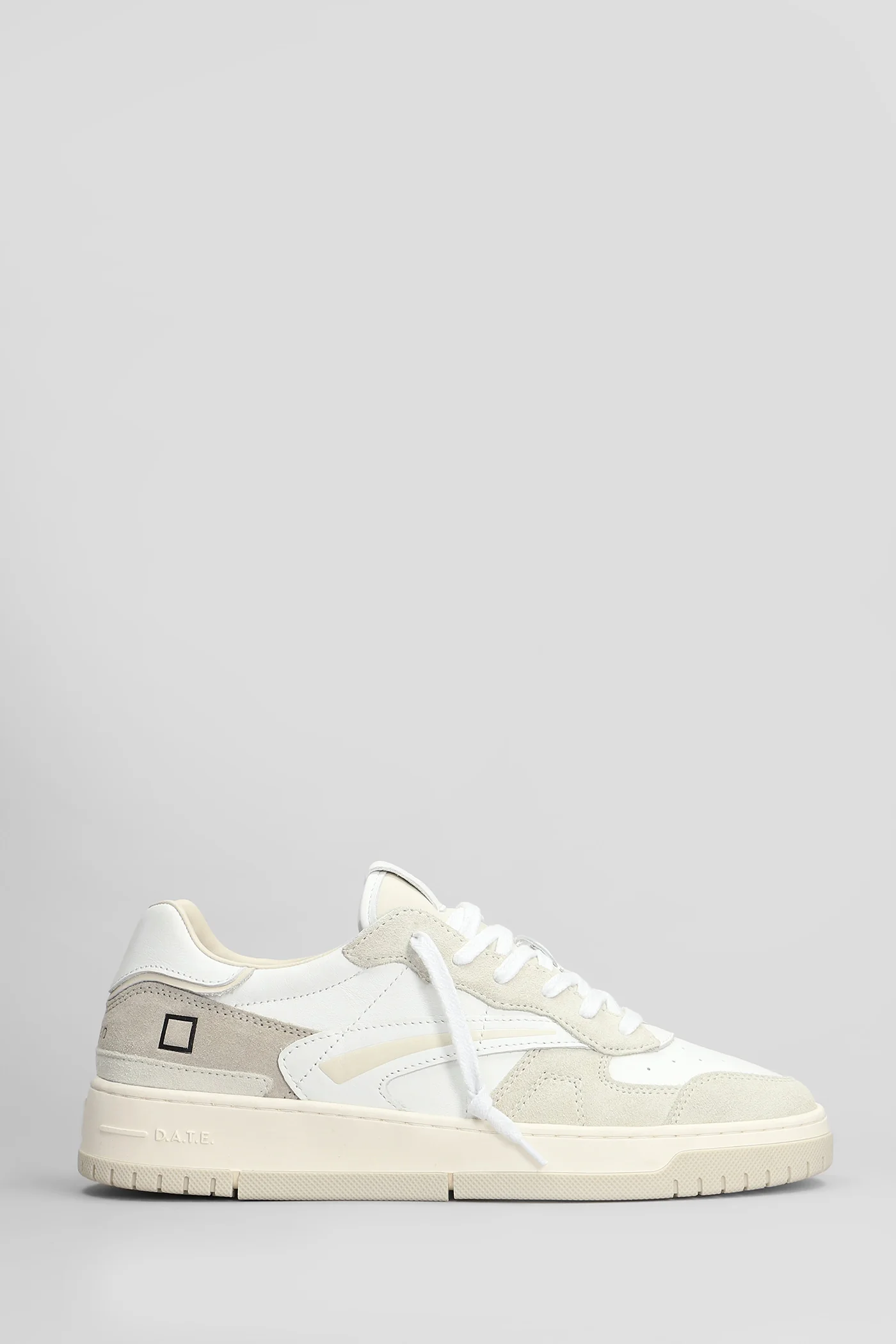 Torneo Colored Sneakers in white suede and leather