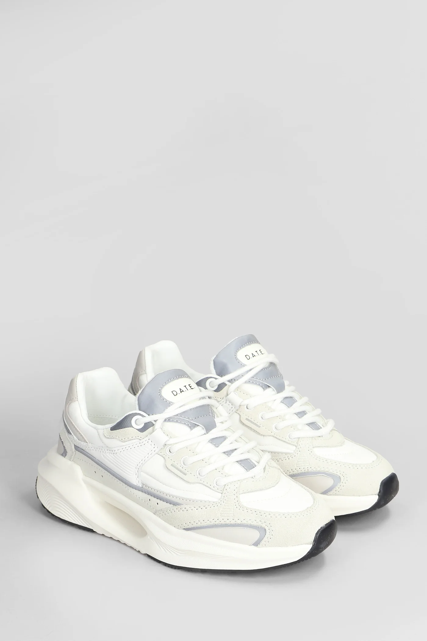 Vela Sneakers in white suede and leather - Image 2