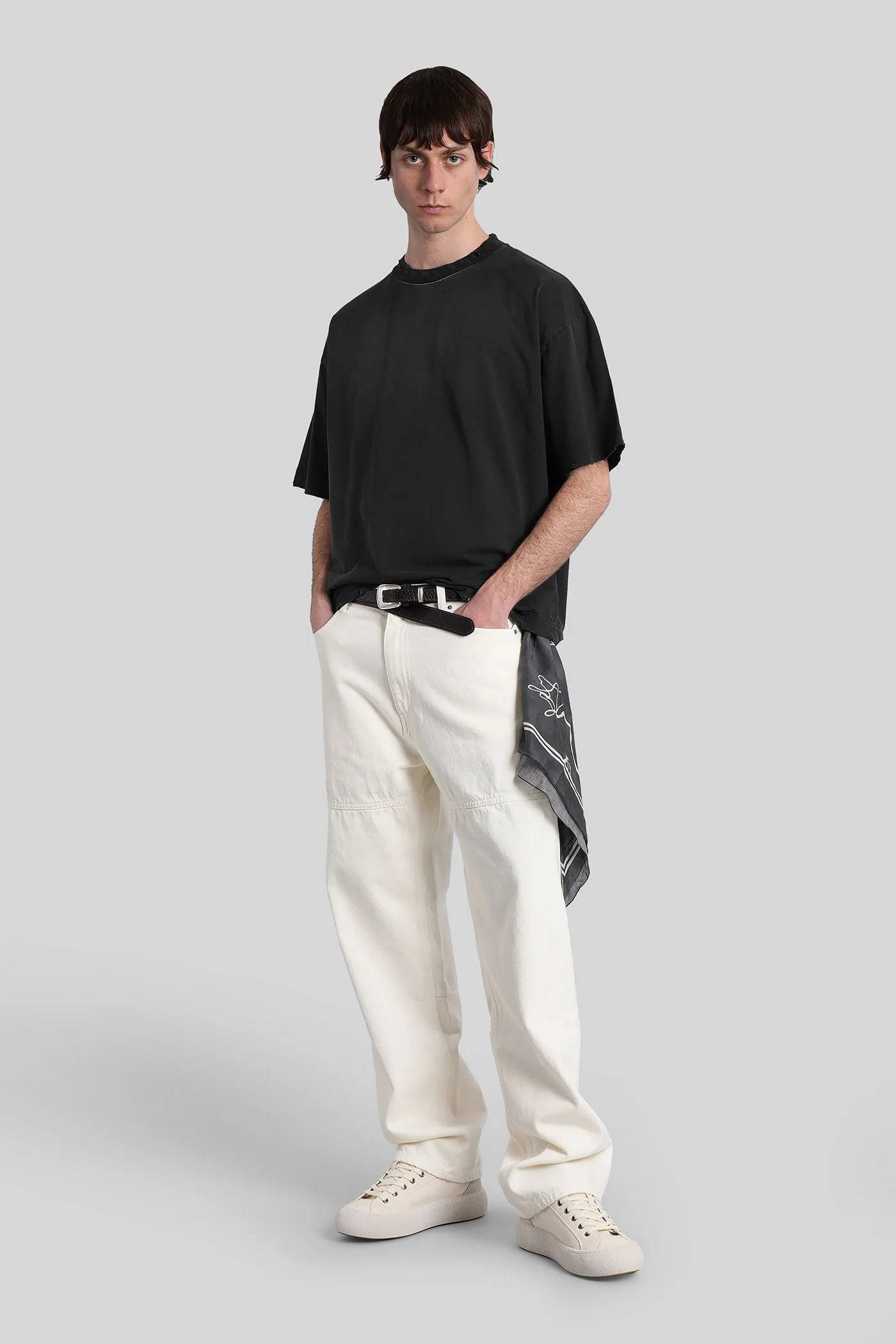 Costa T-Shirt in black cotton - Image 2