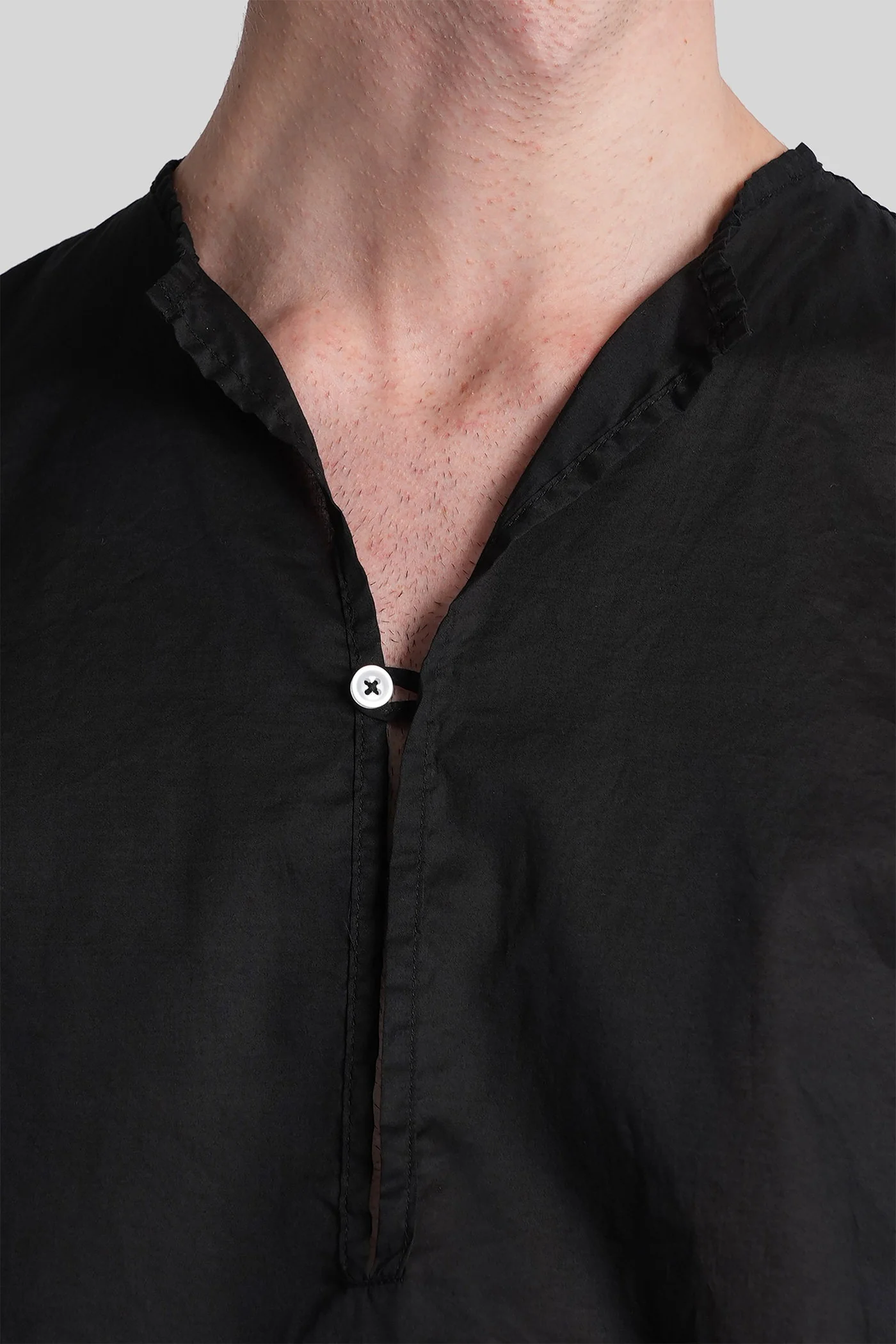 Euclide Shirt in black cotton - Image 5
