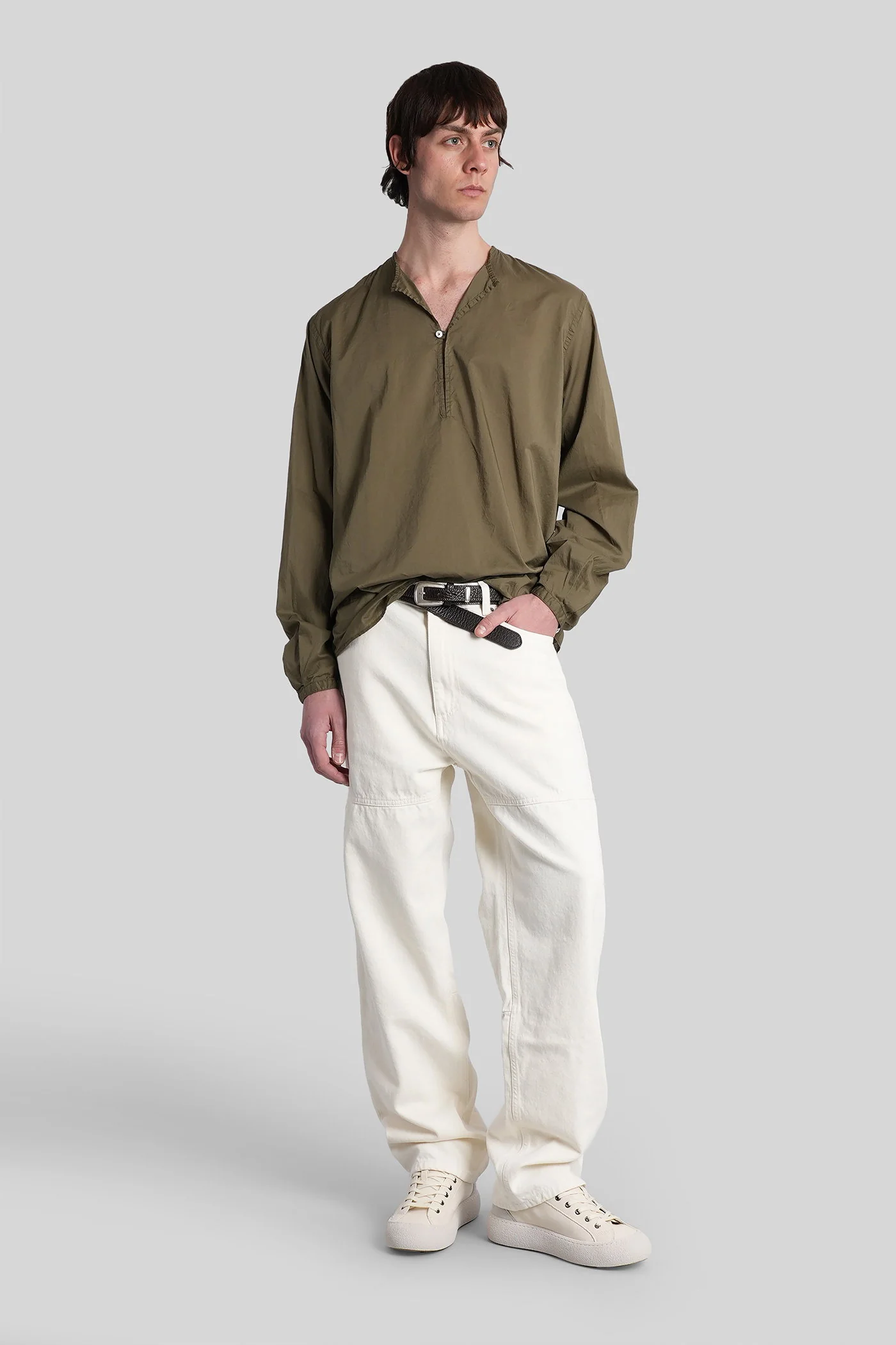 Euclide Shirt in green cotton - Image 2