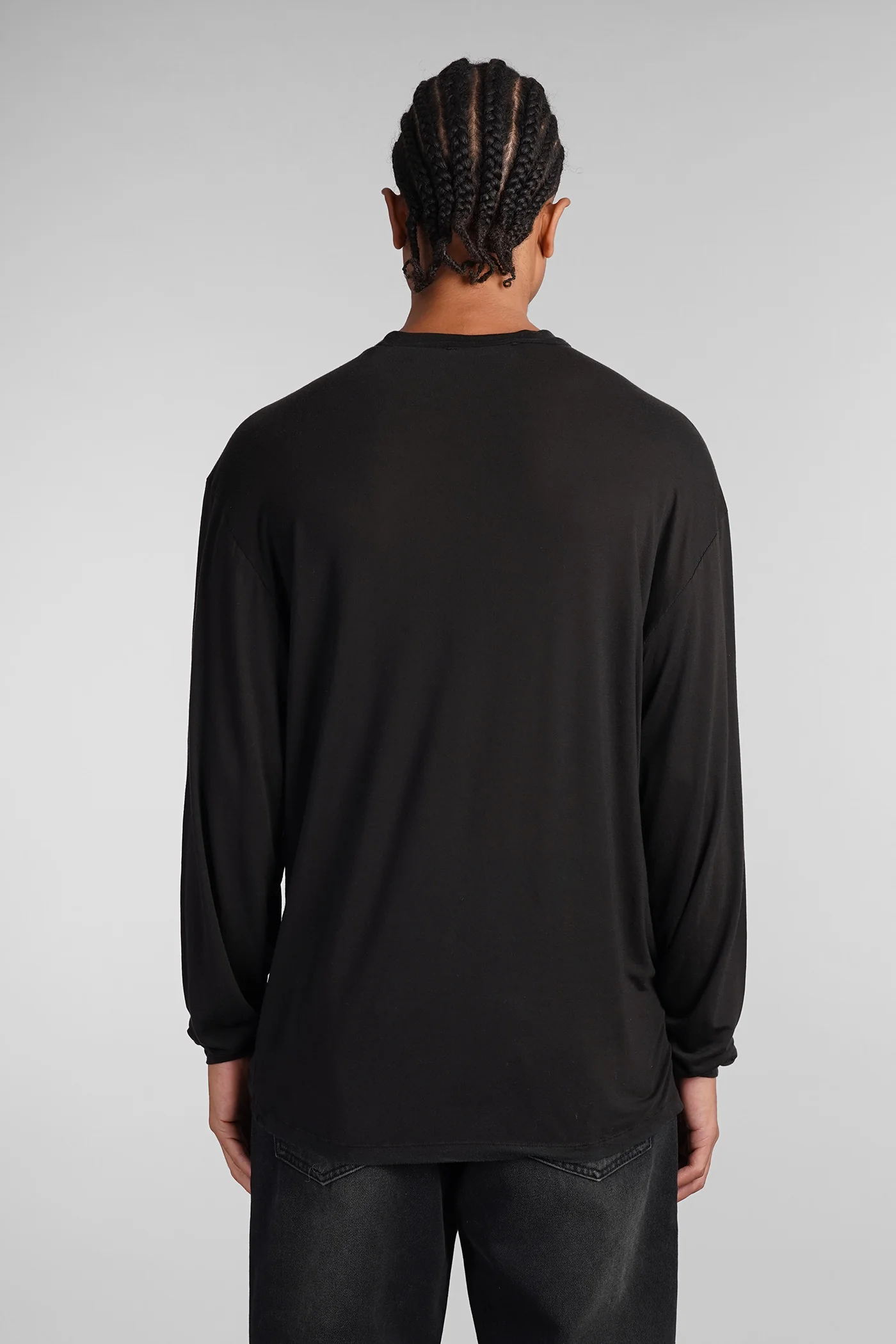Obi T-Shirt in black cotton - Image 3