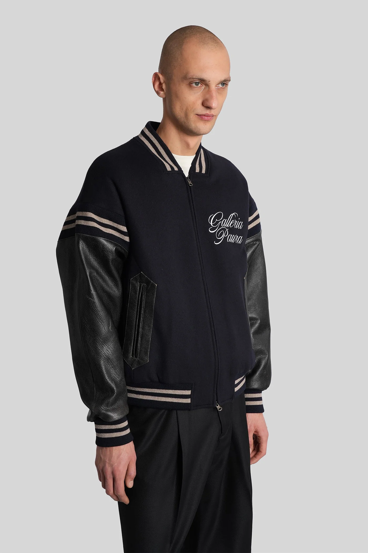 Stan bomber Bomber Jacket in blue wool - Image 4