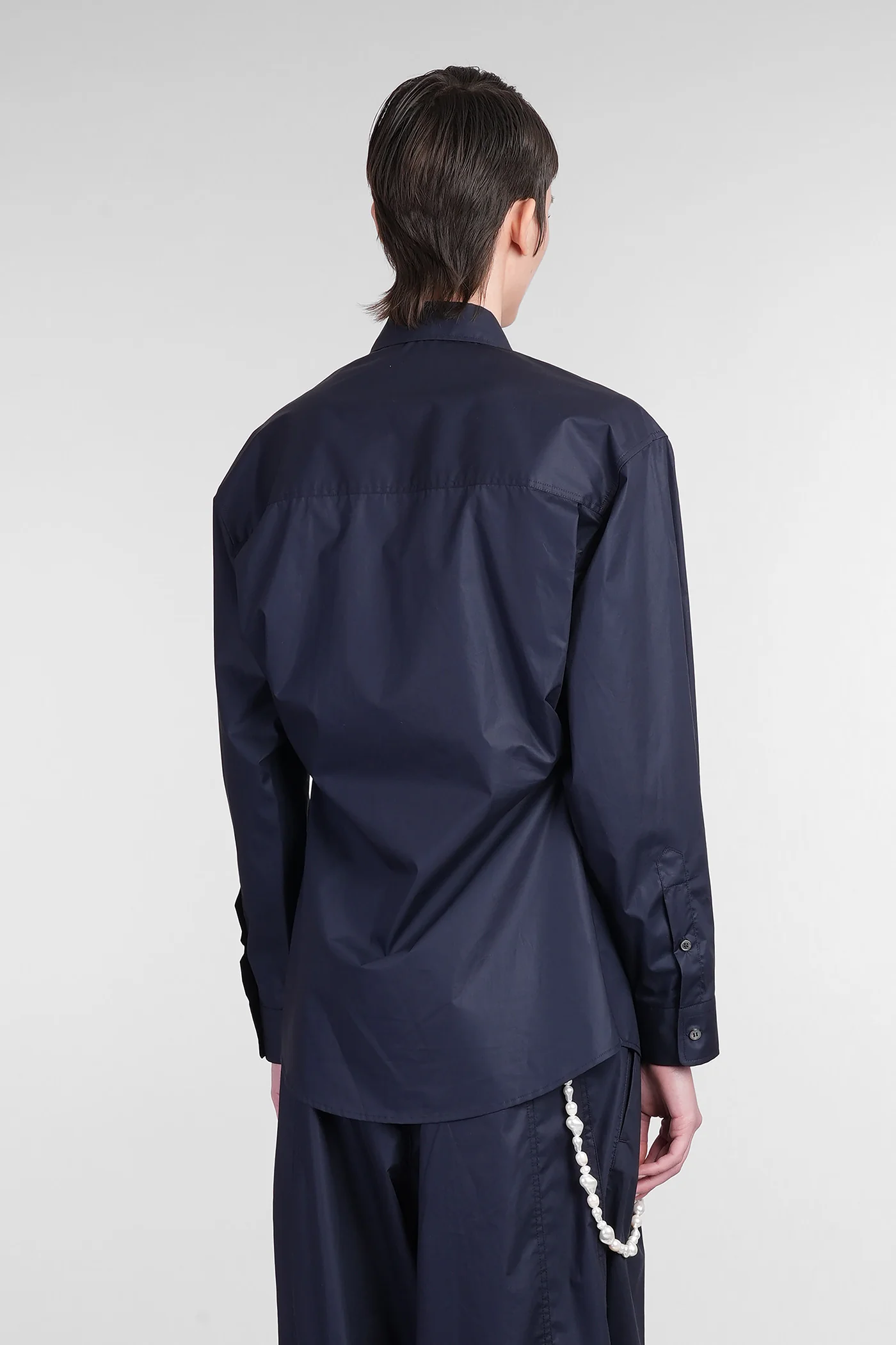 Anne Shirt in blue cotton - Image 3