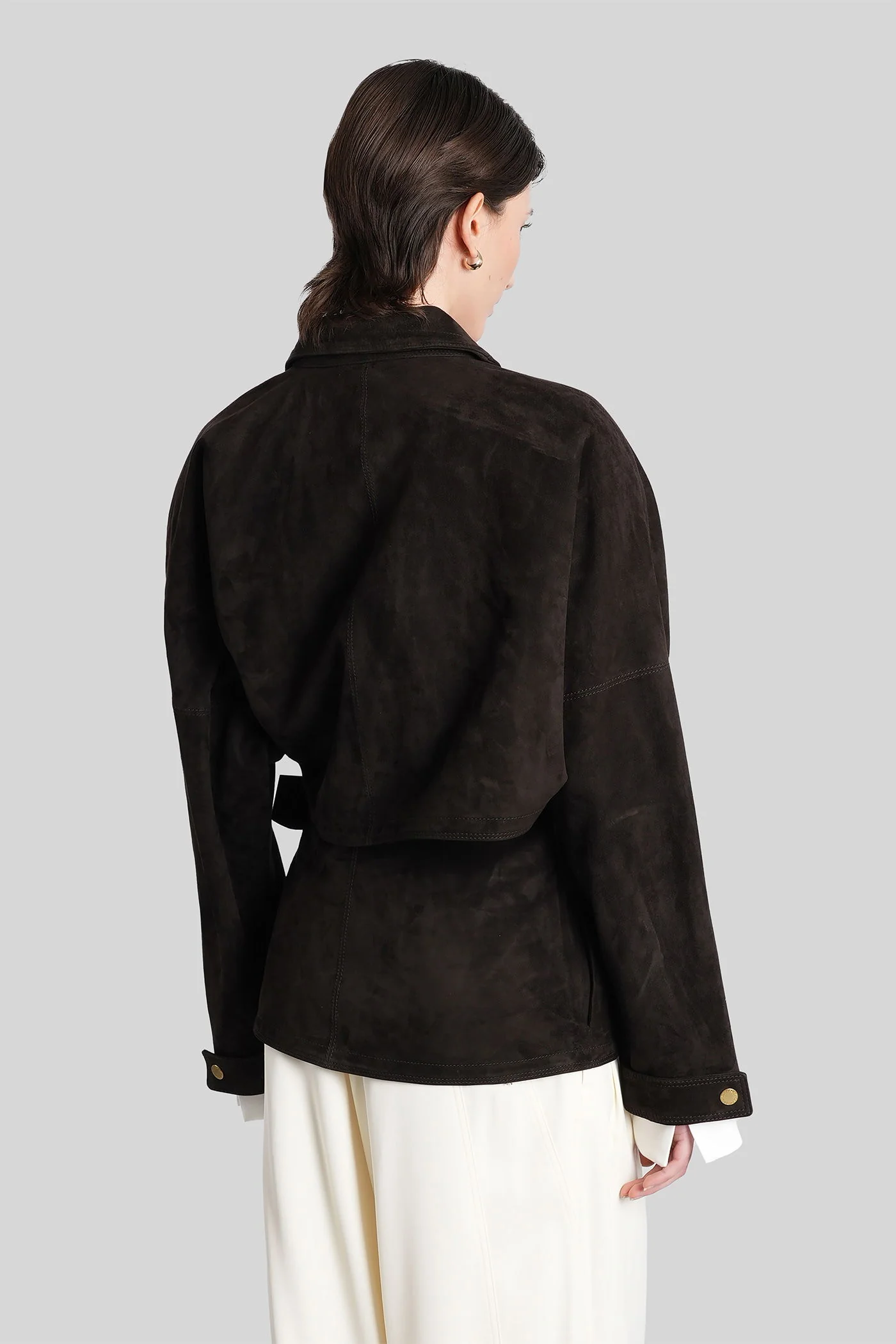 Cindy Leather jacket in brown leather - Image 3