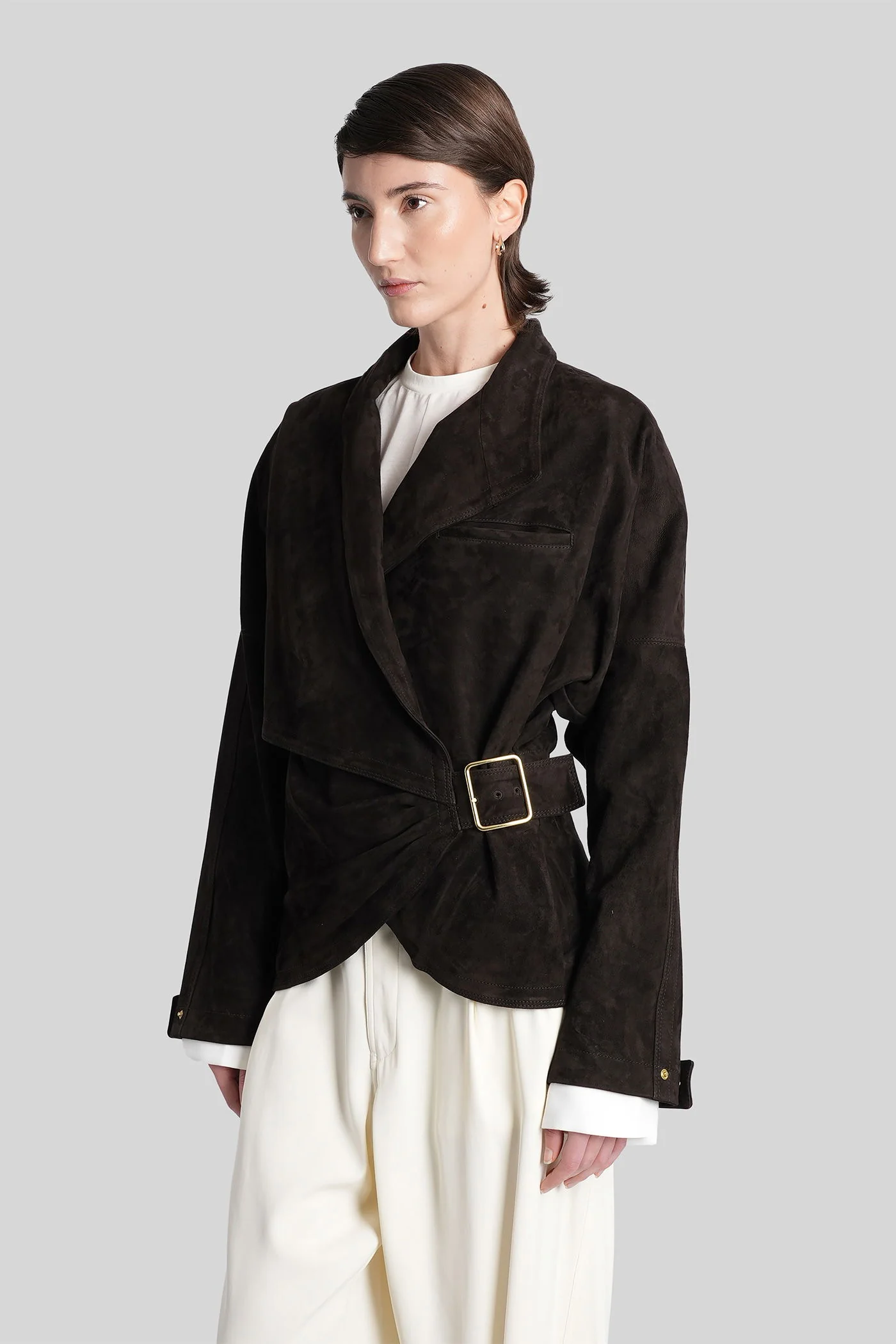 Cindy Leather jacket in brown leather - Image 4