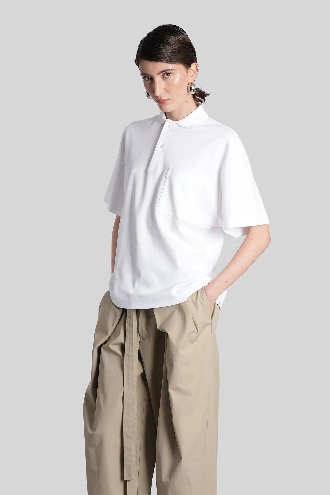 Cole Polo in white cotton - Image 2