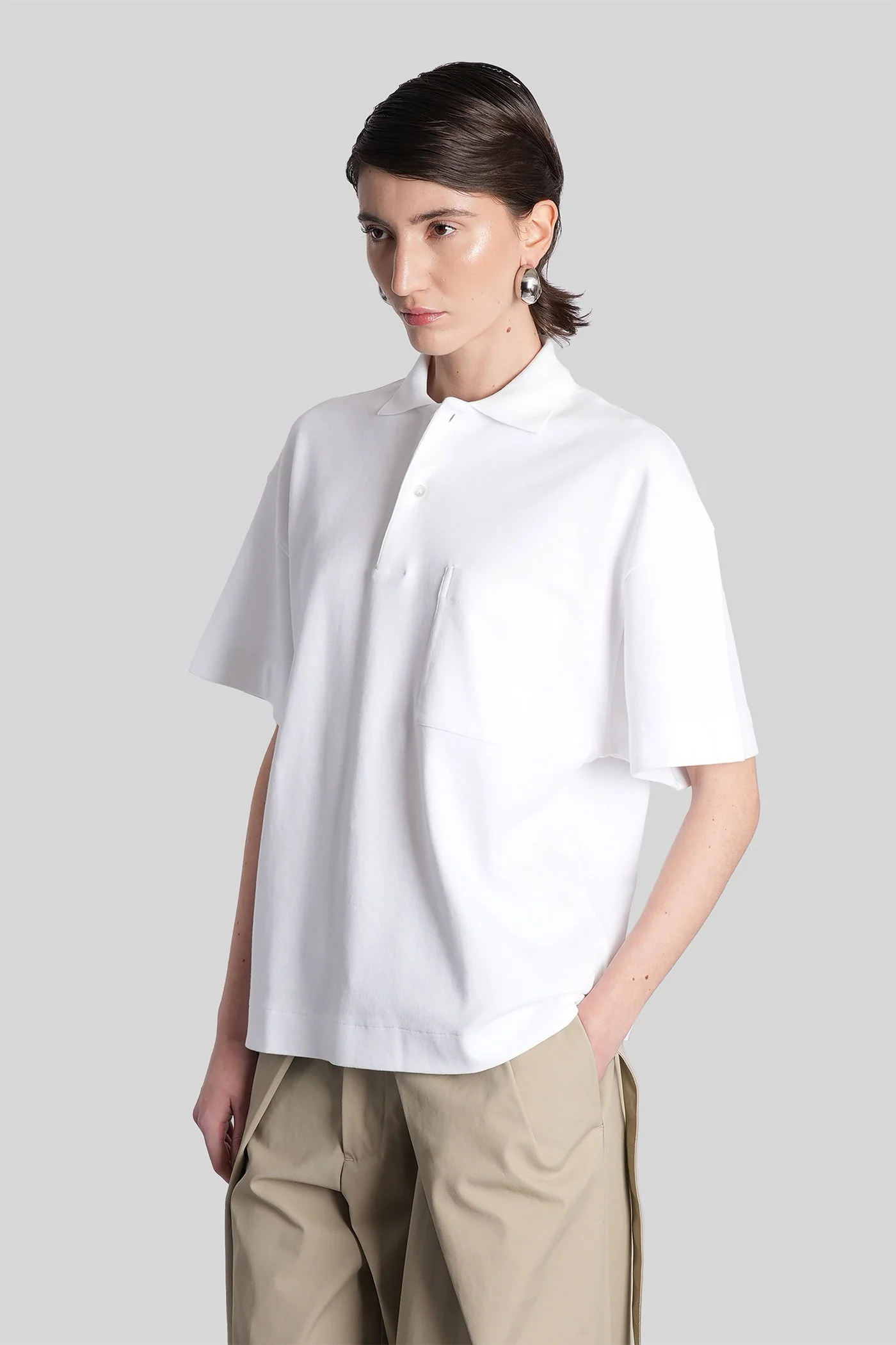 Cole Polo in white cotton - Image 4