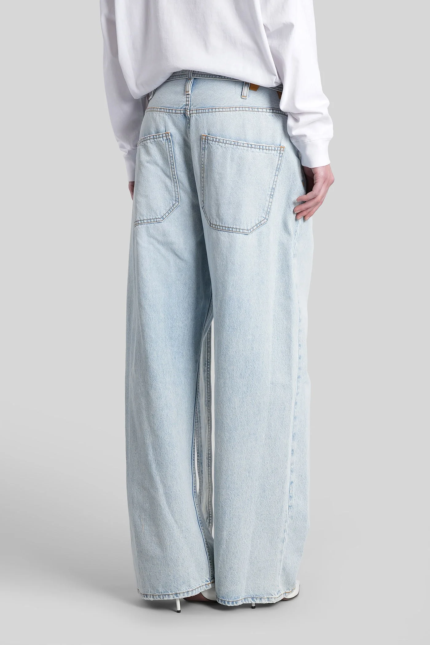 Dalila Pants in blue cotton - Image 3