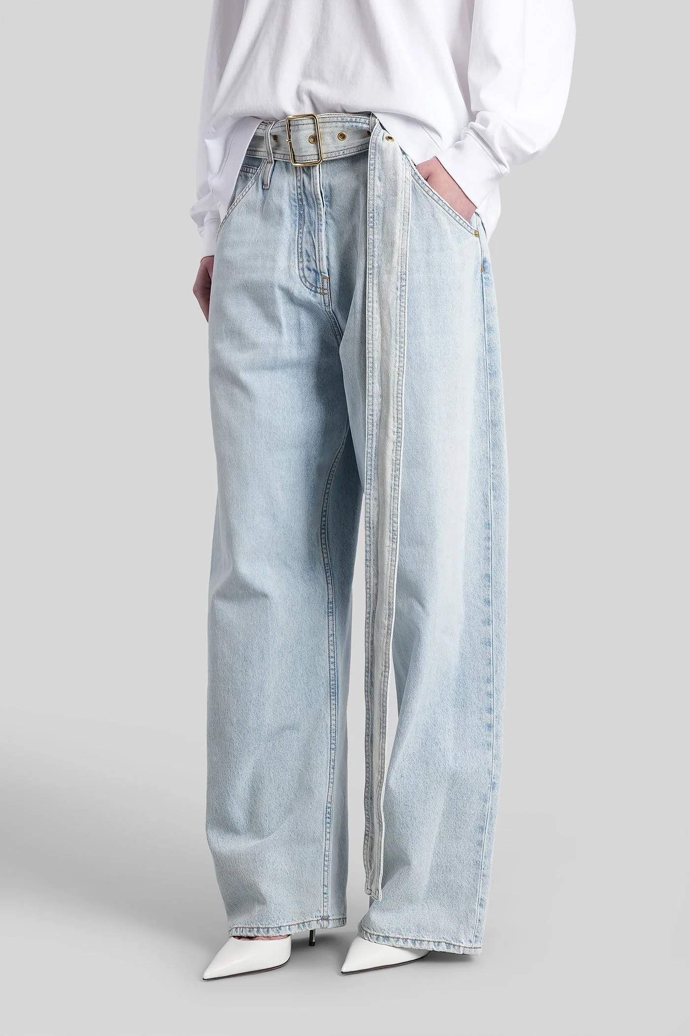 Dalila Pants in blue cotton - Image 4