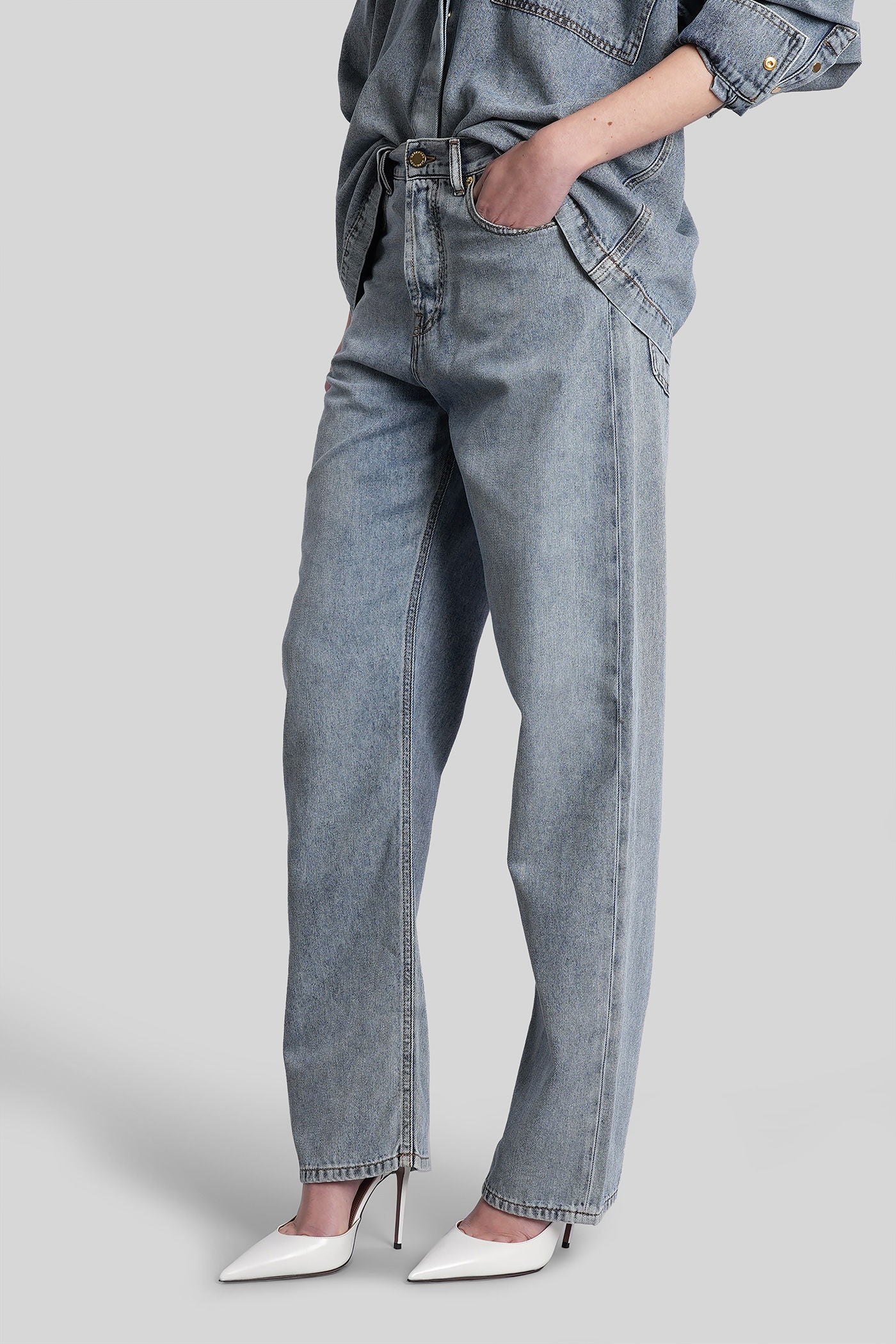 Gale Jeans in blue cotton - Image 4