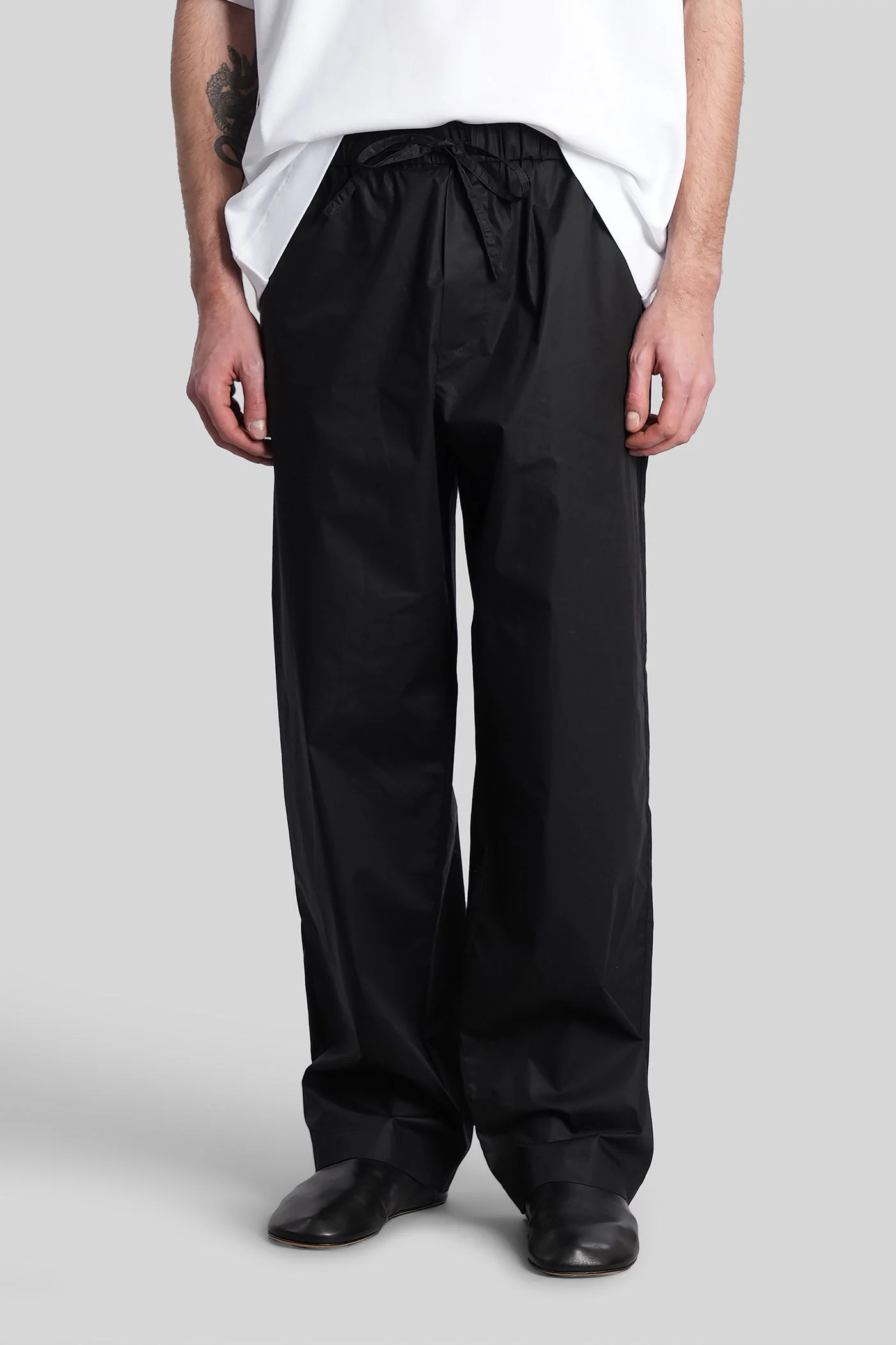 Ian Pants in black cotton