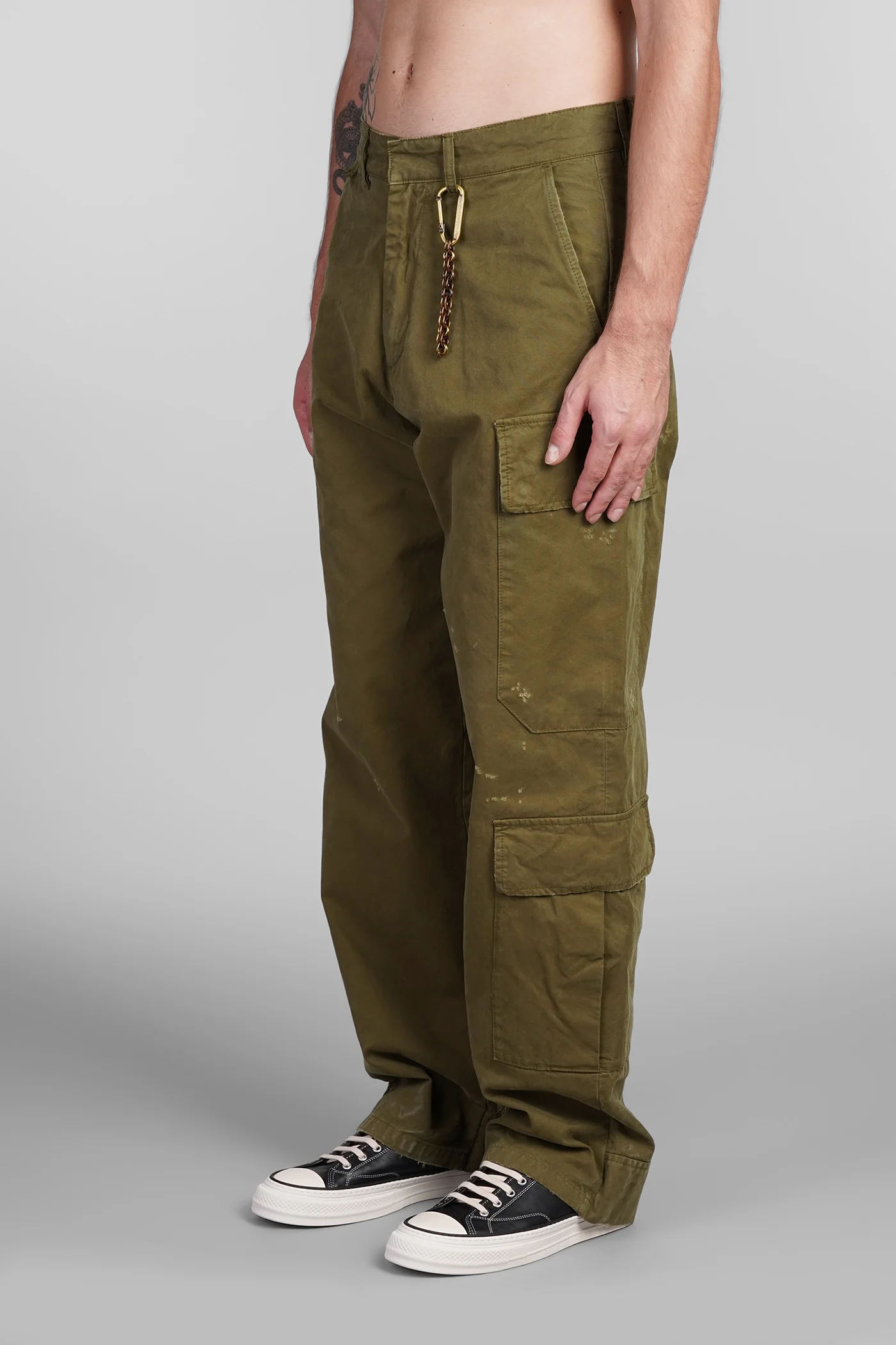Jeffrey Pants in green cotton - Image 4