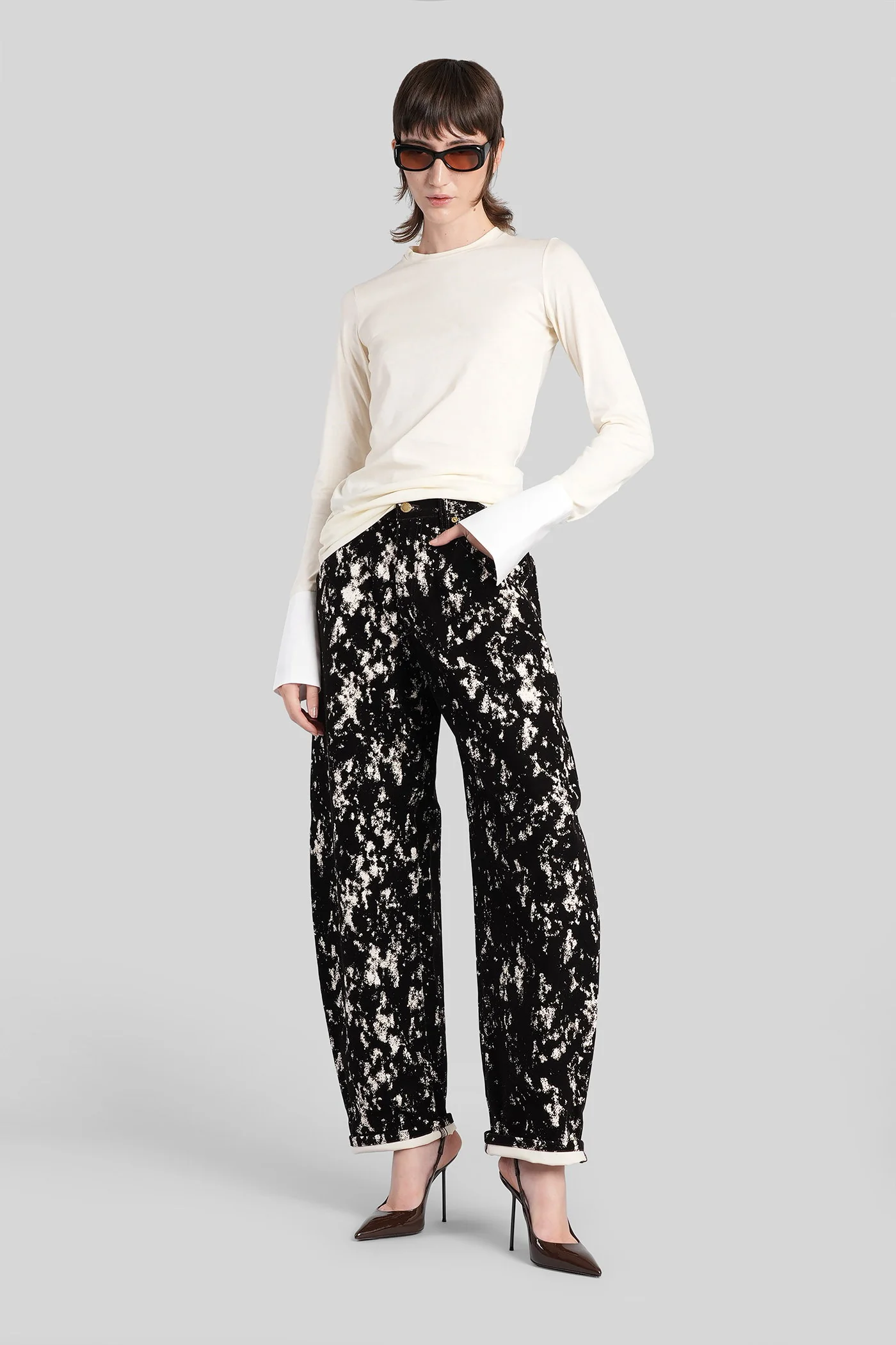Khris Jeans in white cotton - Image 2