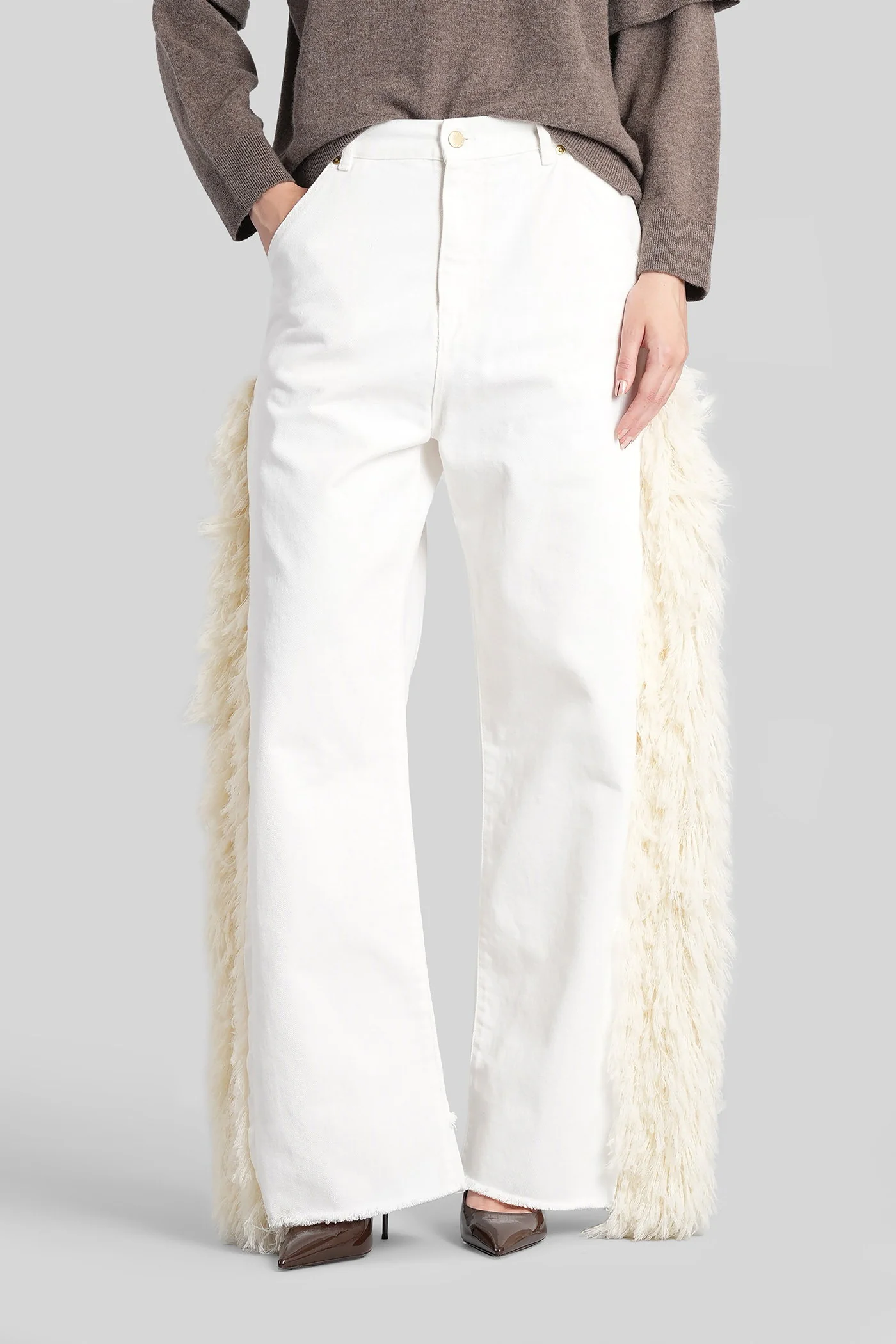 Lisa Jeans in white cotton