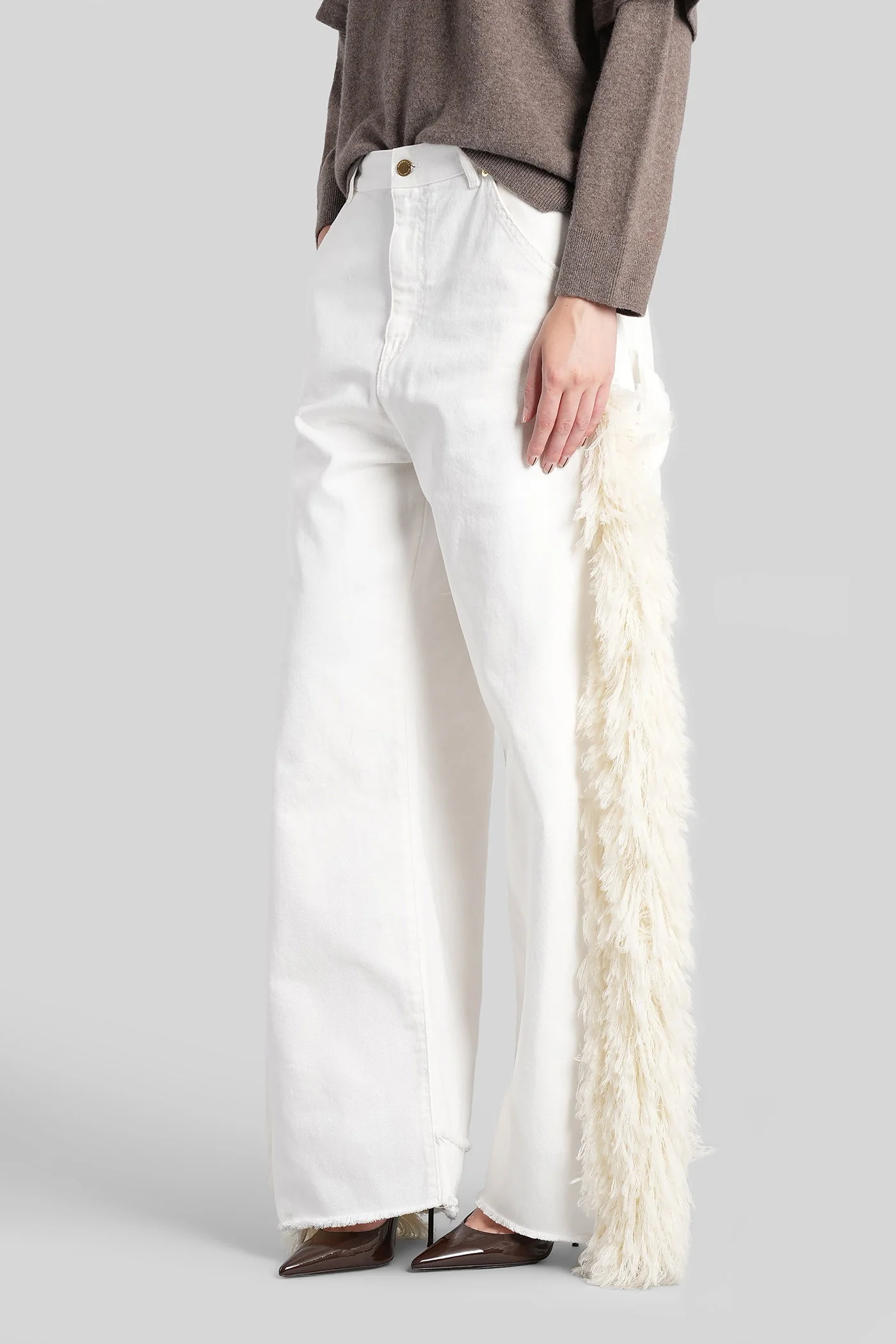 Lisa Jeans in white cotton - Image 4