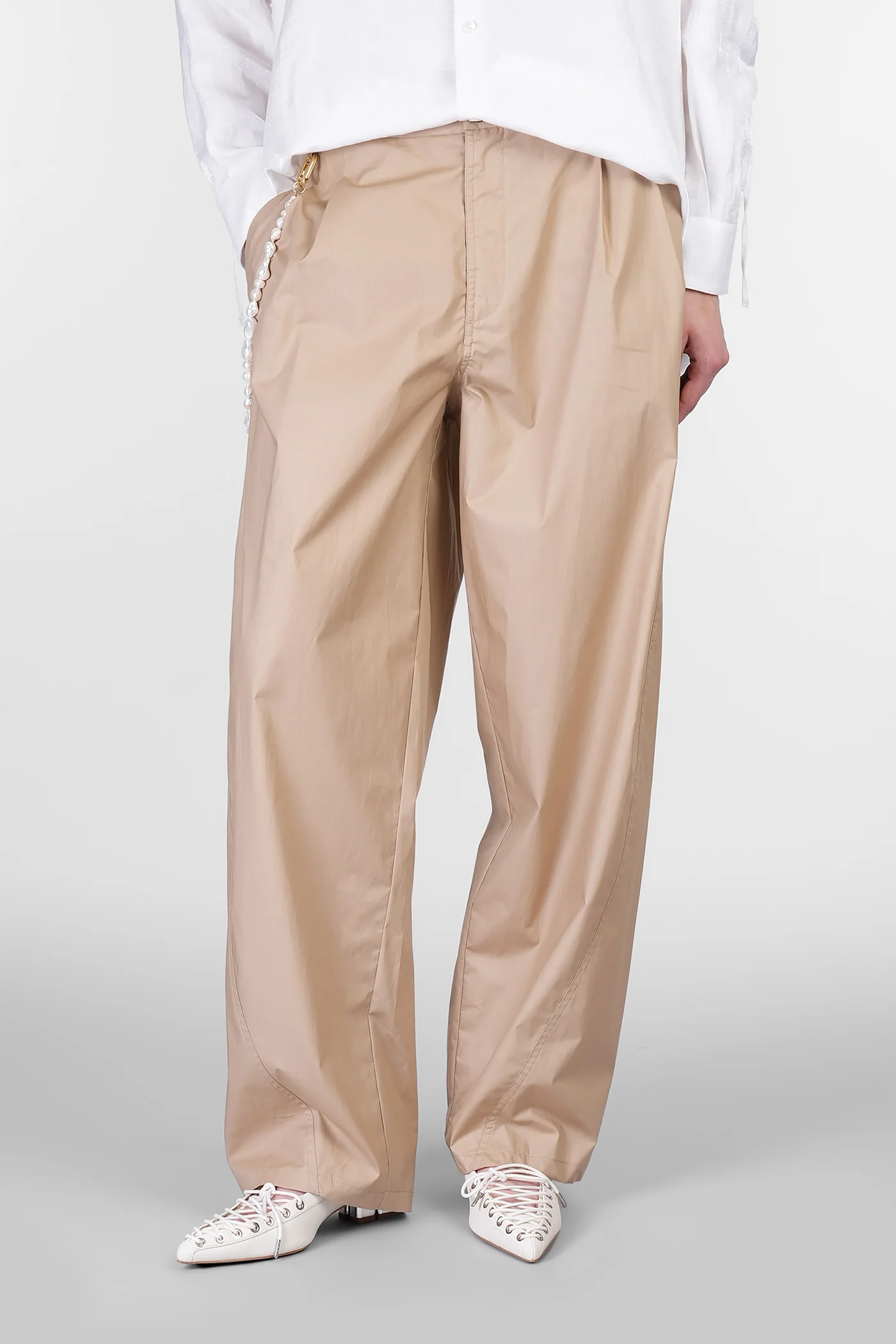 Phebe Pants in beige cotton