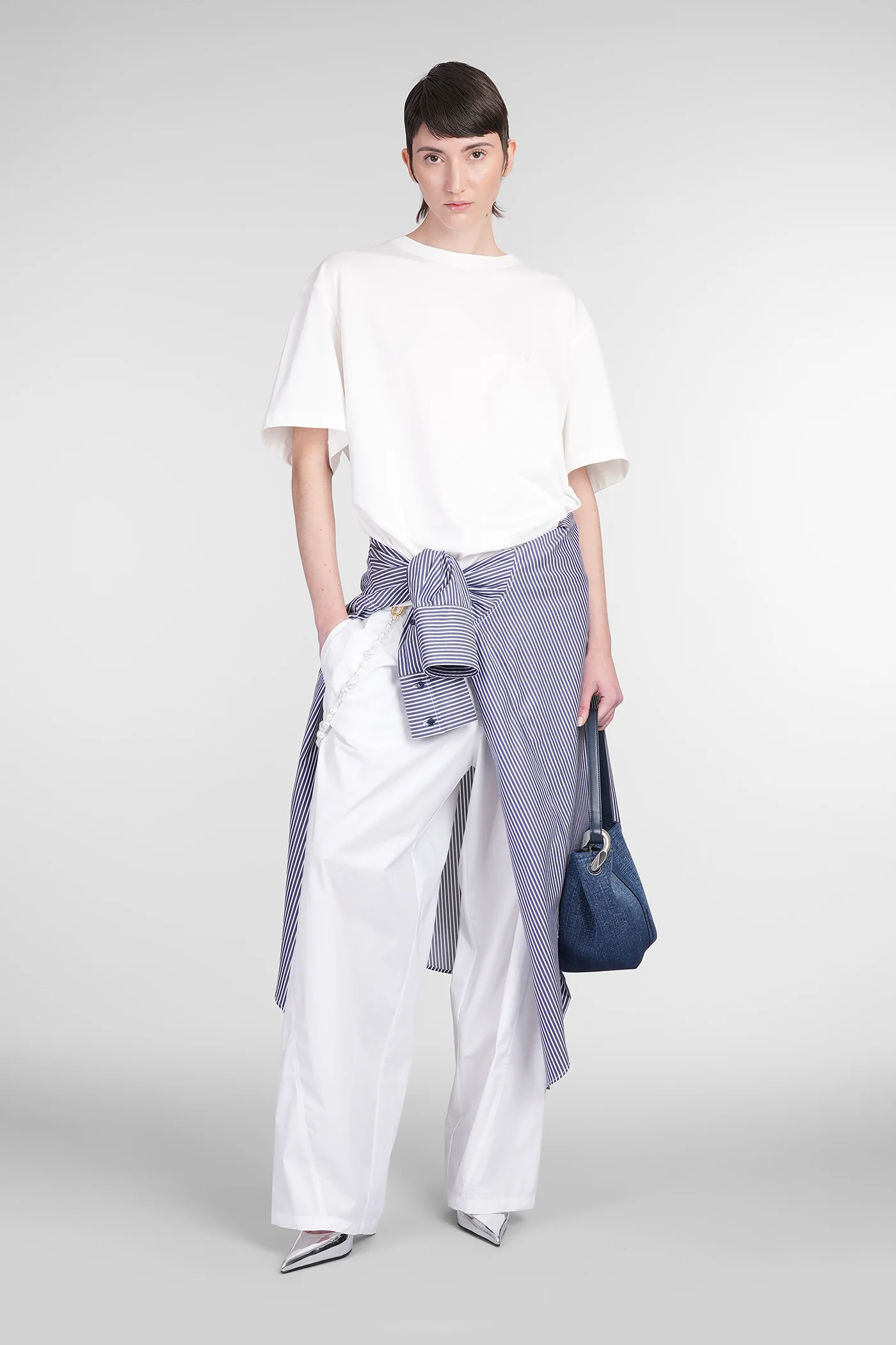 Phebe Pants in white cotton - Image 2