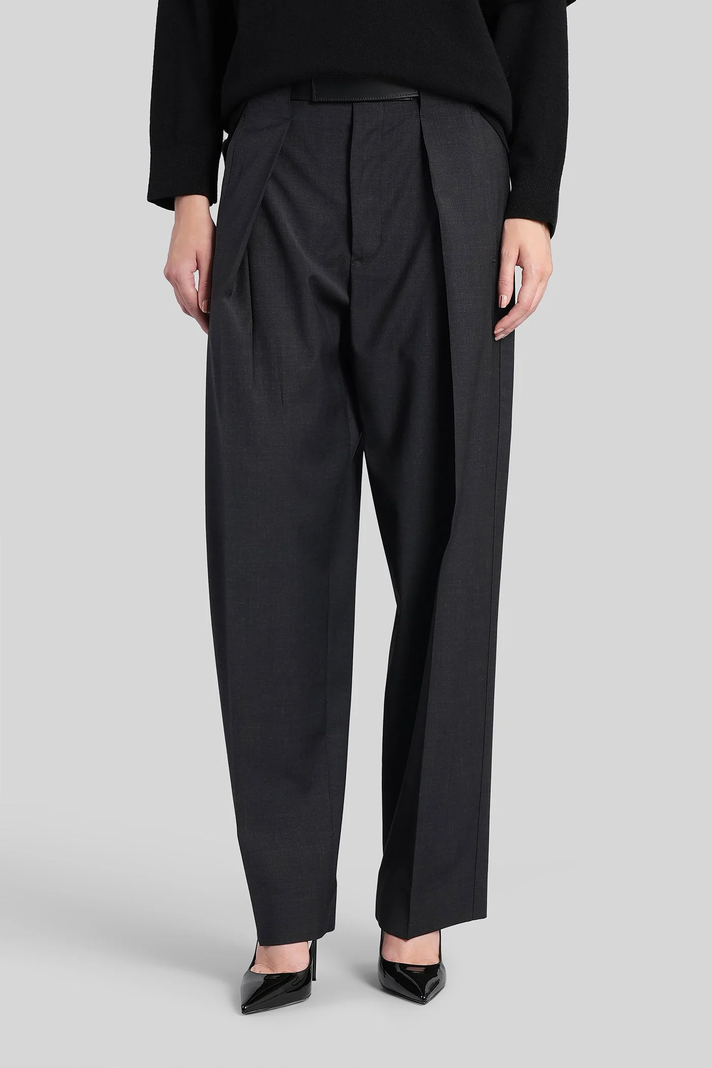 Ronda Pants in grey polyester